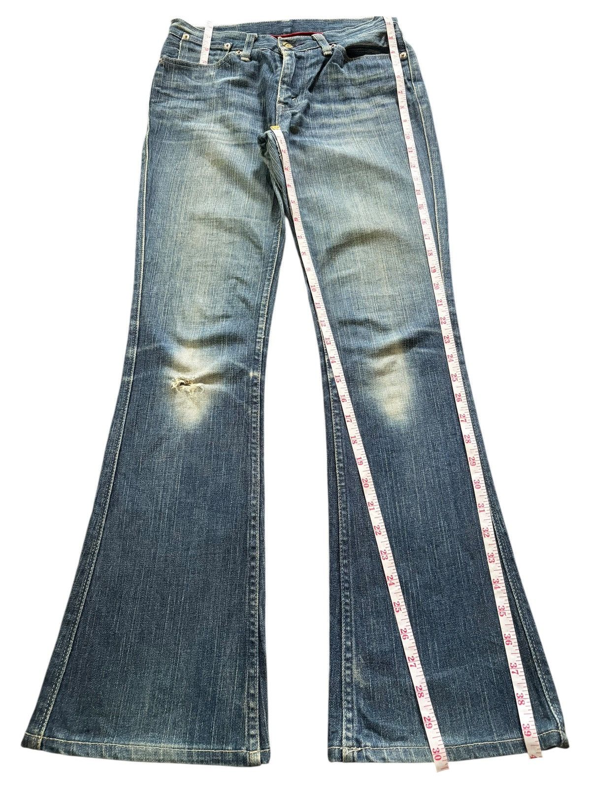 Levi's Vintage 90s Levis 646 Faded Wash Distress Flare Jeans Size 27" / US 4 / IT 40 - 7 Thumbnail