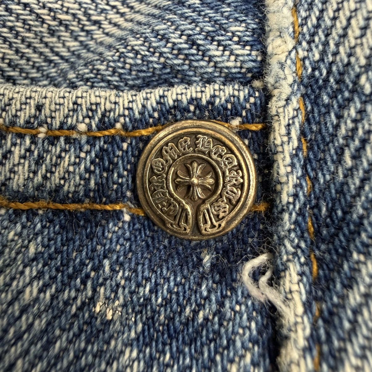 Chrome Hearts Chrome Hearts Levi’s 501 Cross Patch Denim Jeans Size US 33 - 6 Thumbnail