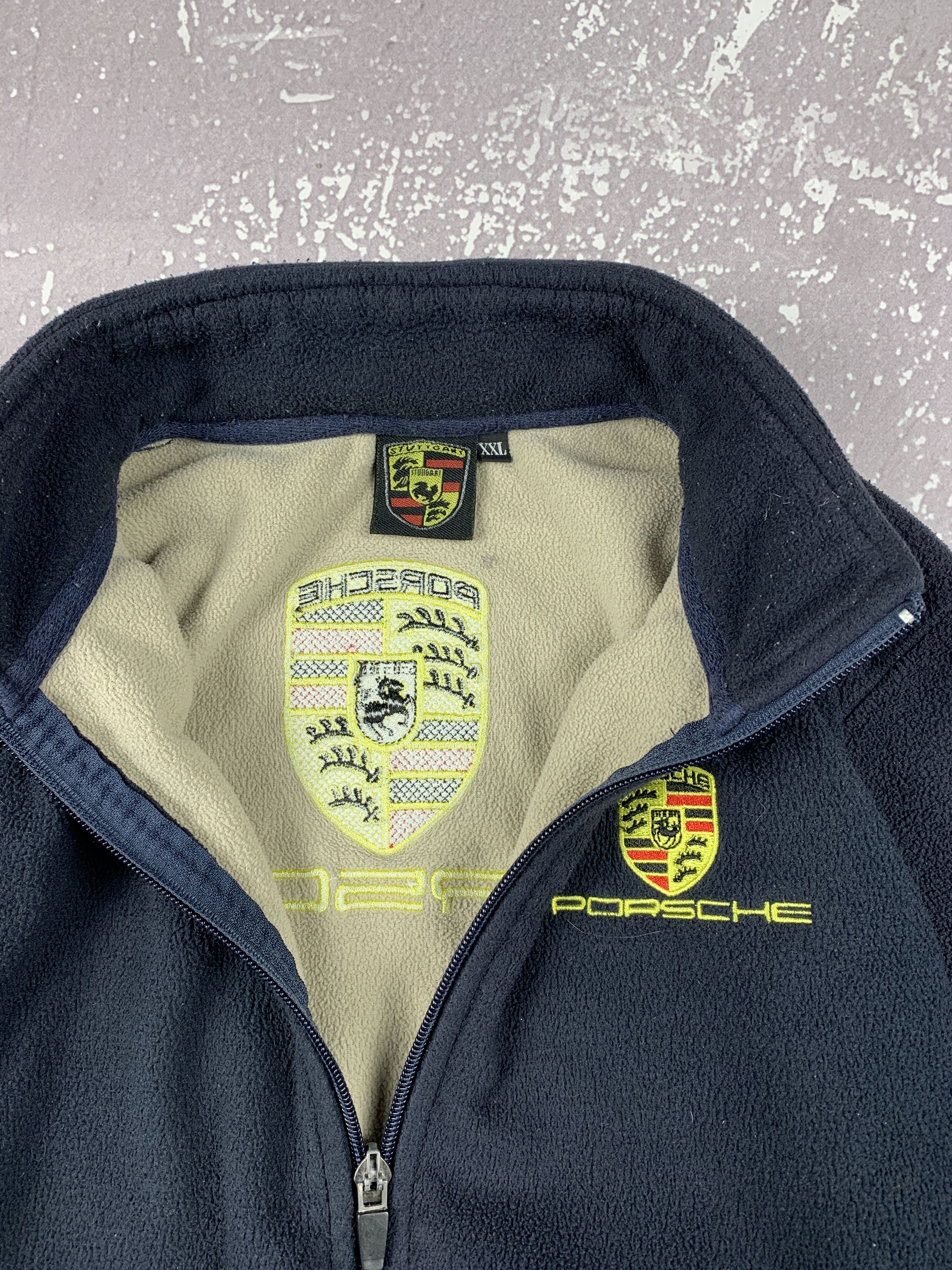 Porsche Design Vintage Porsche Logo Fleece Full Zip Jacket Kids Youth Size US XXS / EU 40 - 6 Thumbnail