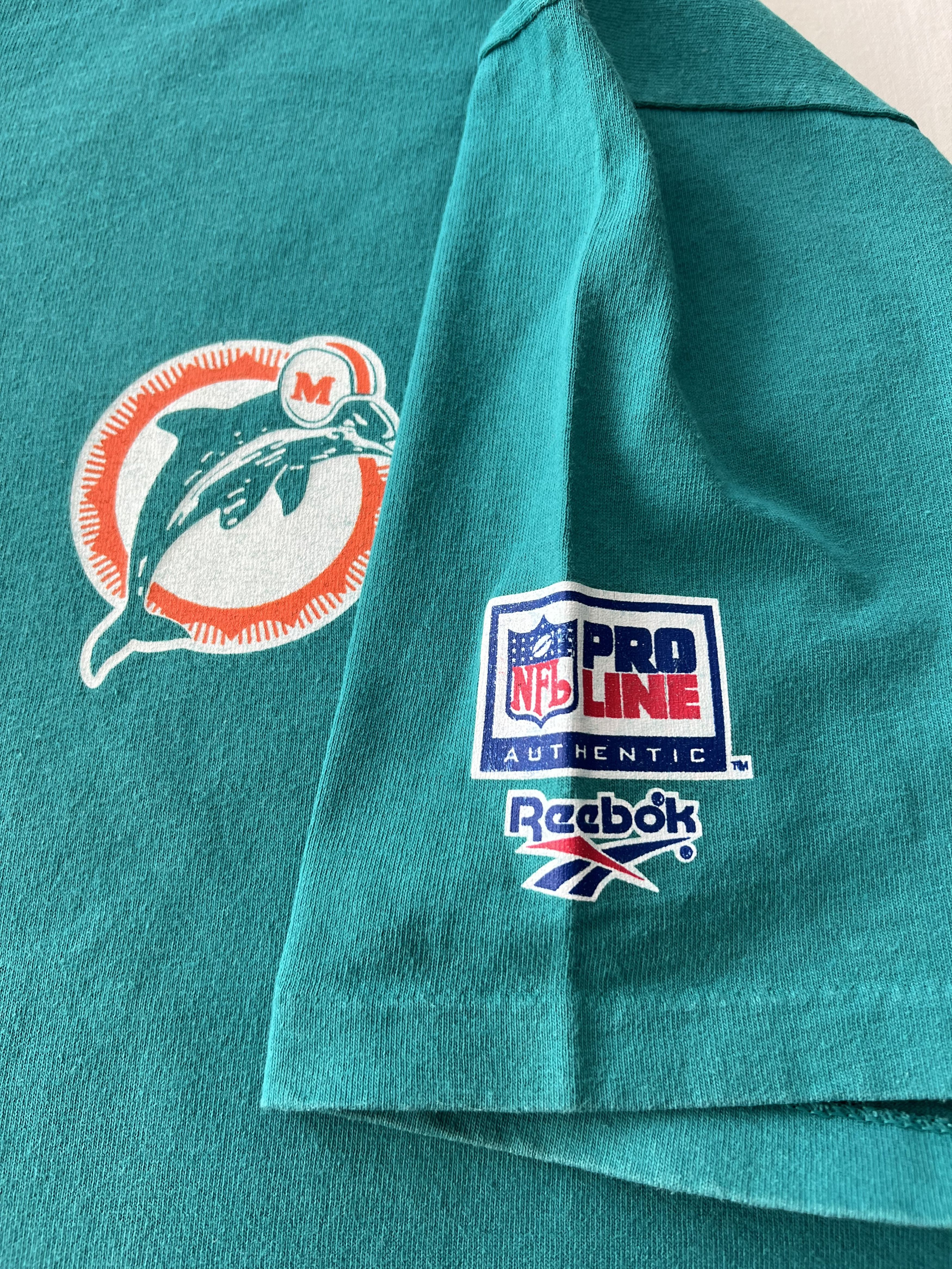 NFL Vintage 1999 Miami Dolphins Tour De Force NFL Reebok T-shirt Size US XL / EU 56 / 4 - 5 Thumbnail