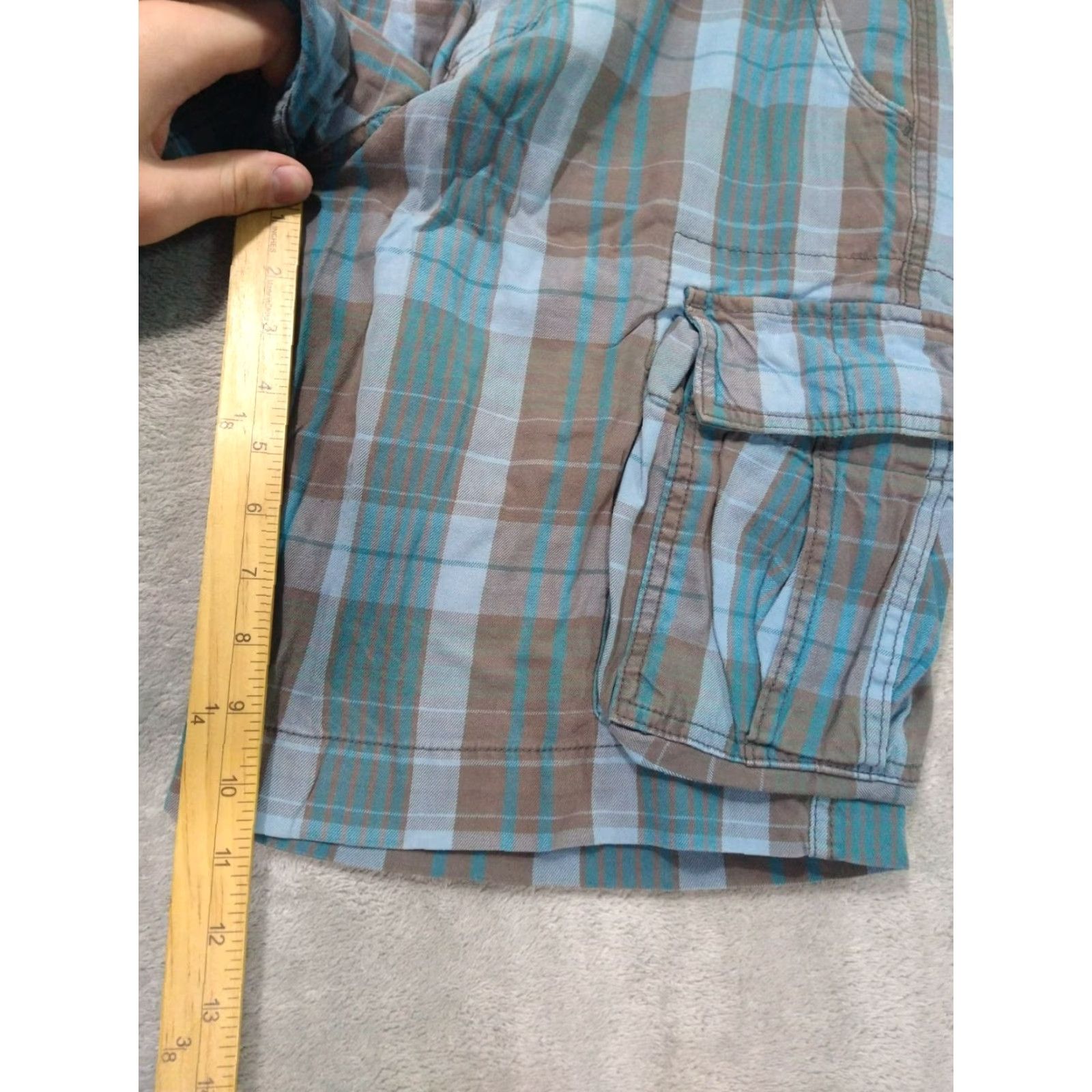 Mossimo Mossimo Shorts Mens 30 Blue Plaid Cargo Baggy Y2K Vintage Skate Grunge Cotton Shorts Mens 30 Blue Plaid Cargo Baggy Vintage Grunge Cotton Size US 30 / EU 46 - 5 Thumbnail