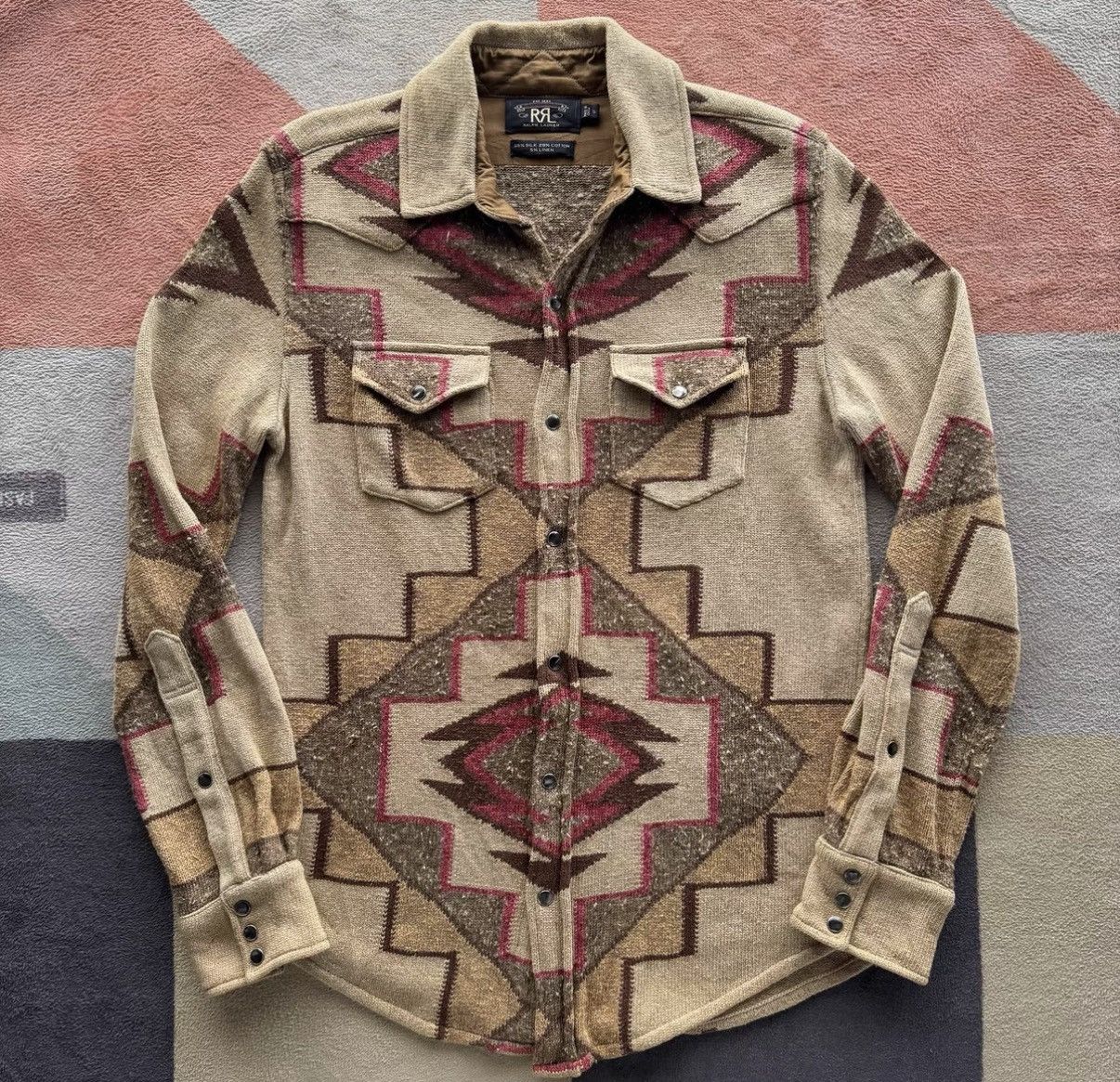 RRL Ralph Lauren RRL Ralph Lauren Double RL Southwestern Knit Shirt K22 Size US S / EU 44-46 / 1 - 1 Thumbnail
