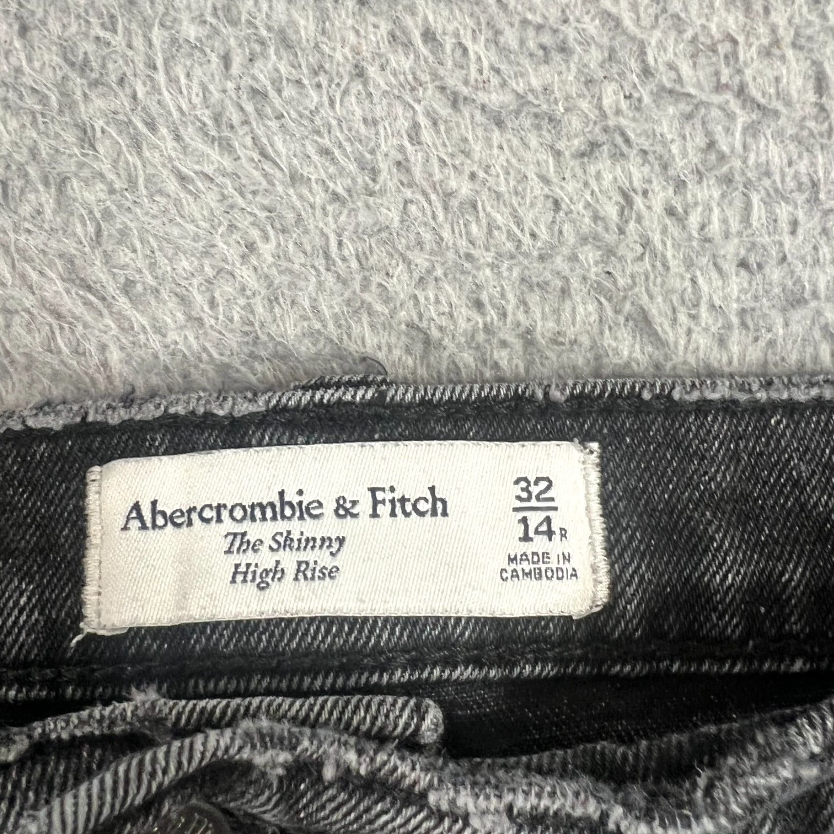 Abercrombie & Fitch VINTAGE Abercrombie & Fitch Skinny Jeans Women Size 14 Black High-Rise Denim Stretch Size 36" / US 14 / IT 50 - 6 Thumbnail