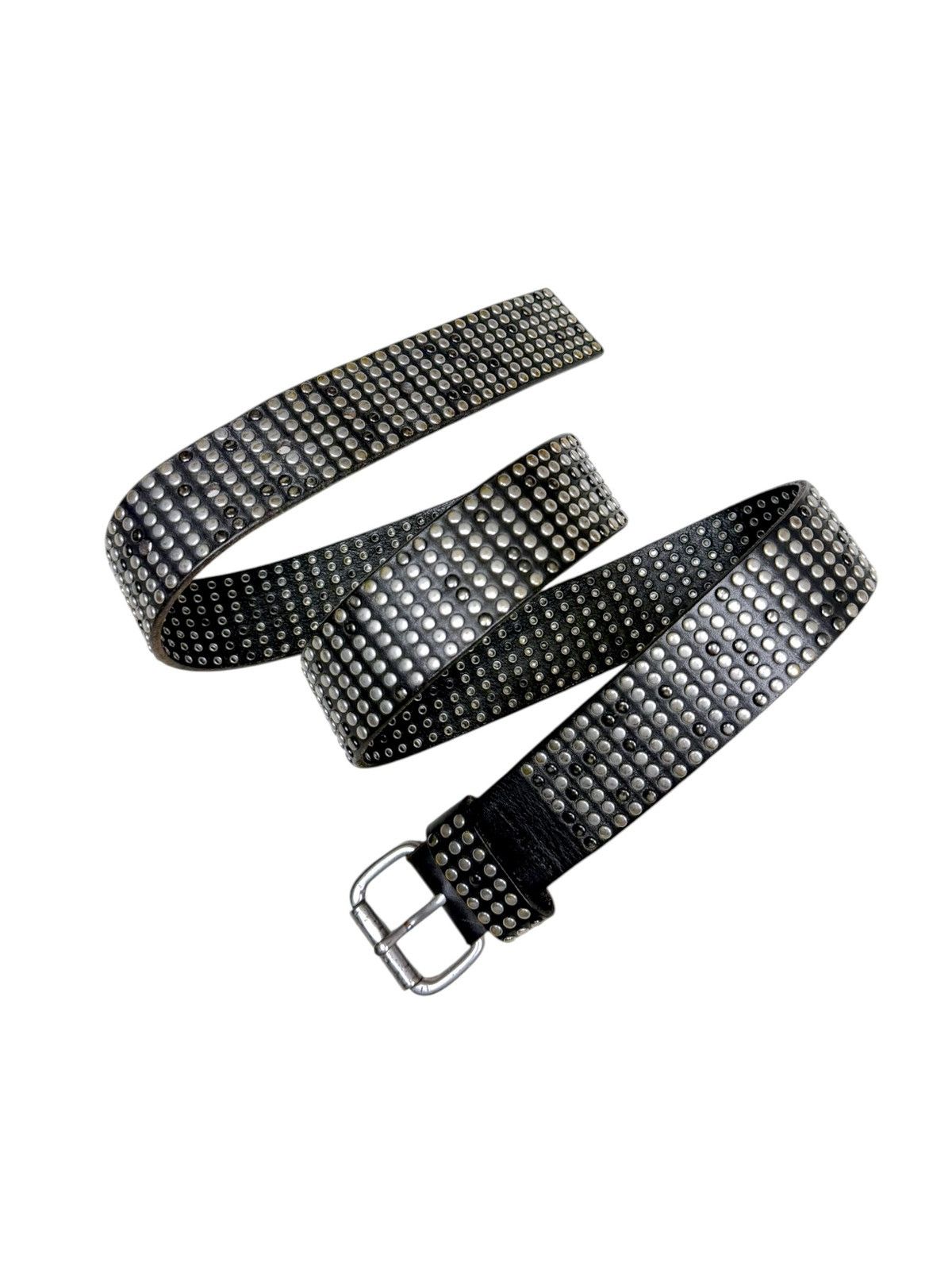 Japanese Brand Vintage Leather Metal Studed belt Punk Number Nine style Size ONE SIZE - 1 Thumbnail