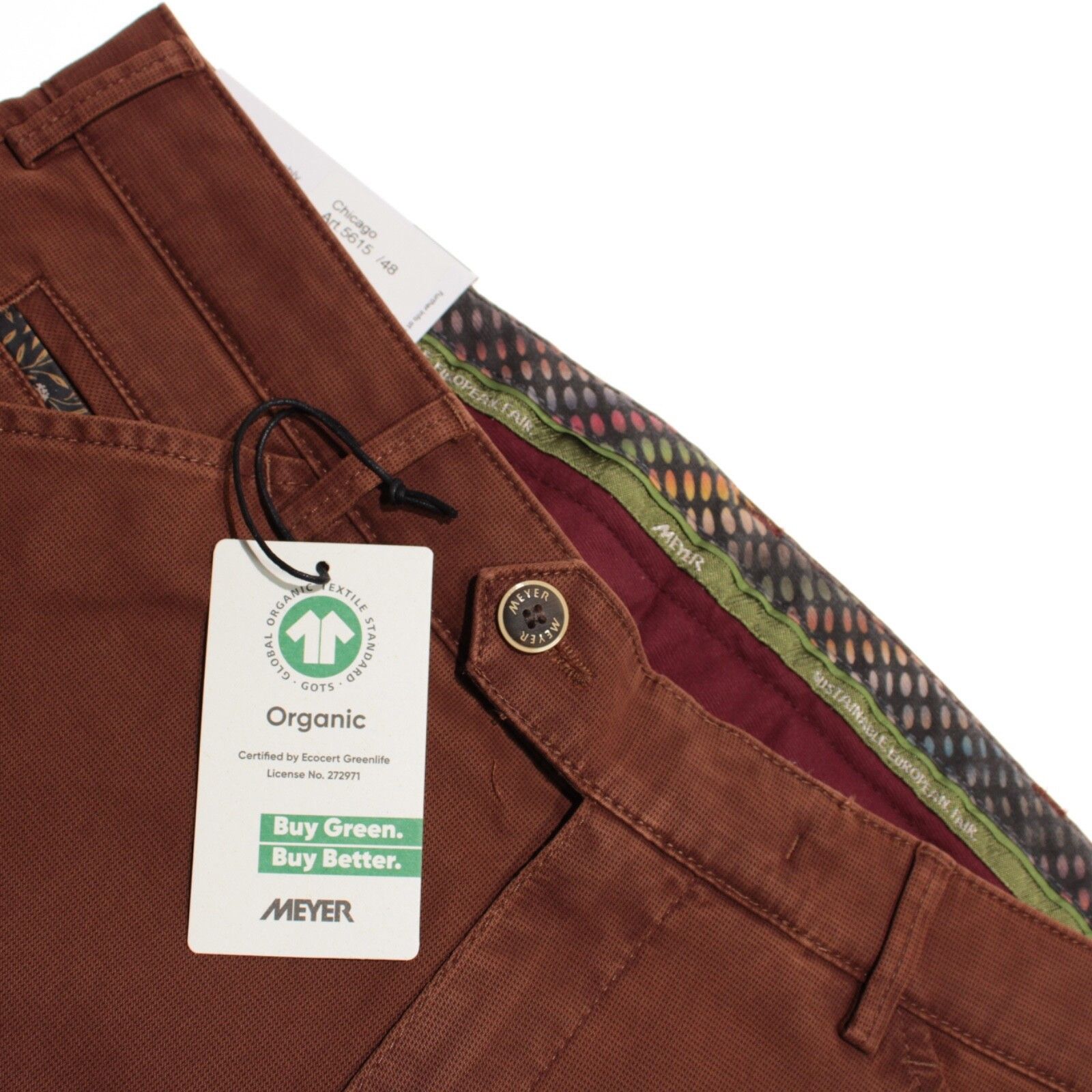Other Meyer New with tags Chino Size 34 US In Brown Size US 34 / EU 50 - 1 Thumbnail