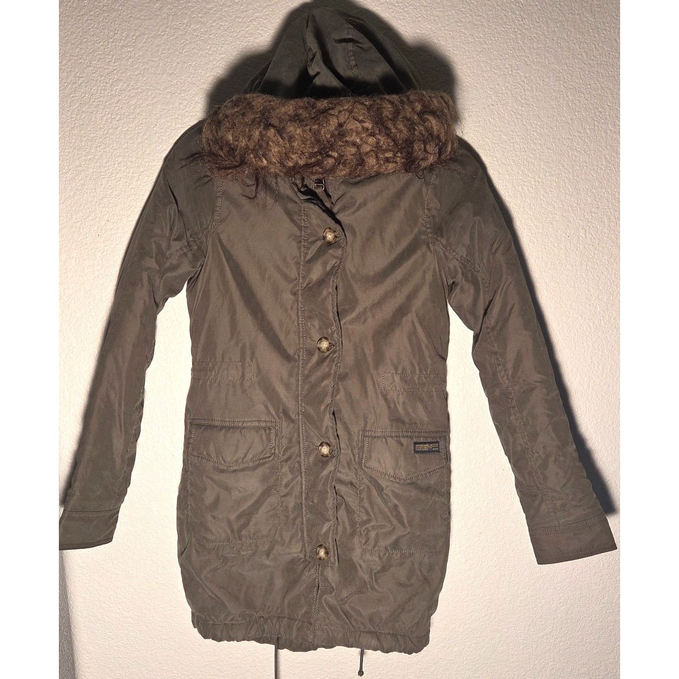 Abercrombie & Fitch Abercrombie & Fitch Sherpa Lined Parka - XXS - Navy Green Size XXS / US 00 / IT 34 - 4 Thumbnail