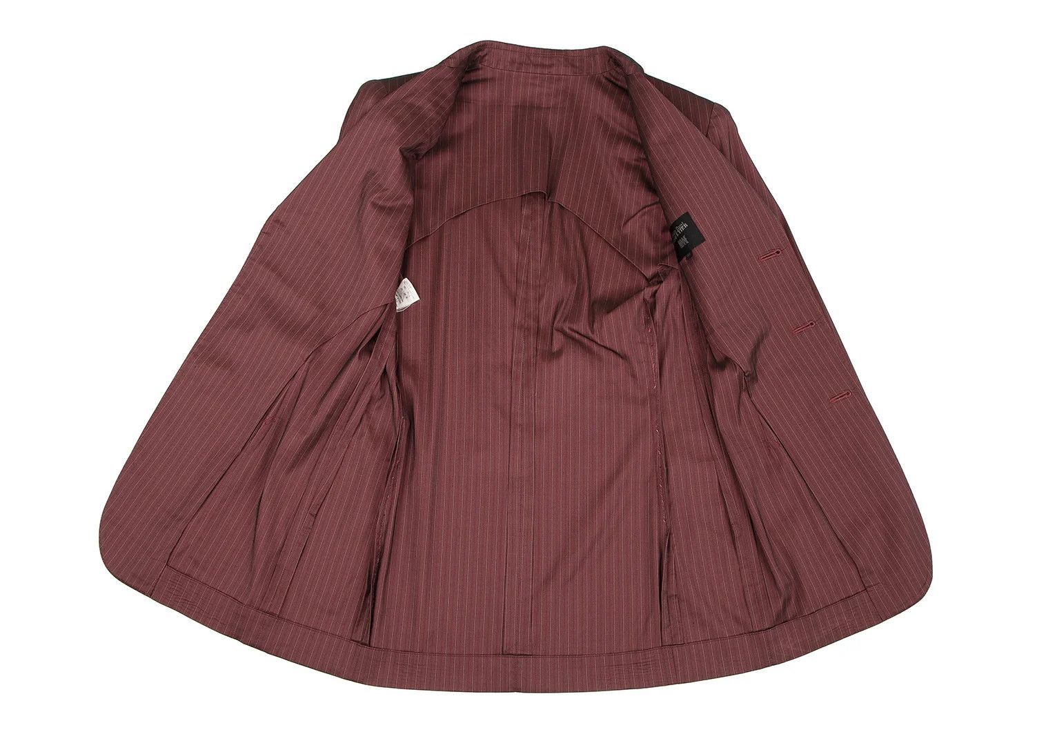 Jean Paul Gaultier Stretch Stripe Power Shoulder Jacket in Red Size 48 Size US M / EU 48-50 / 2 - 10 Thumbnail