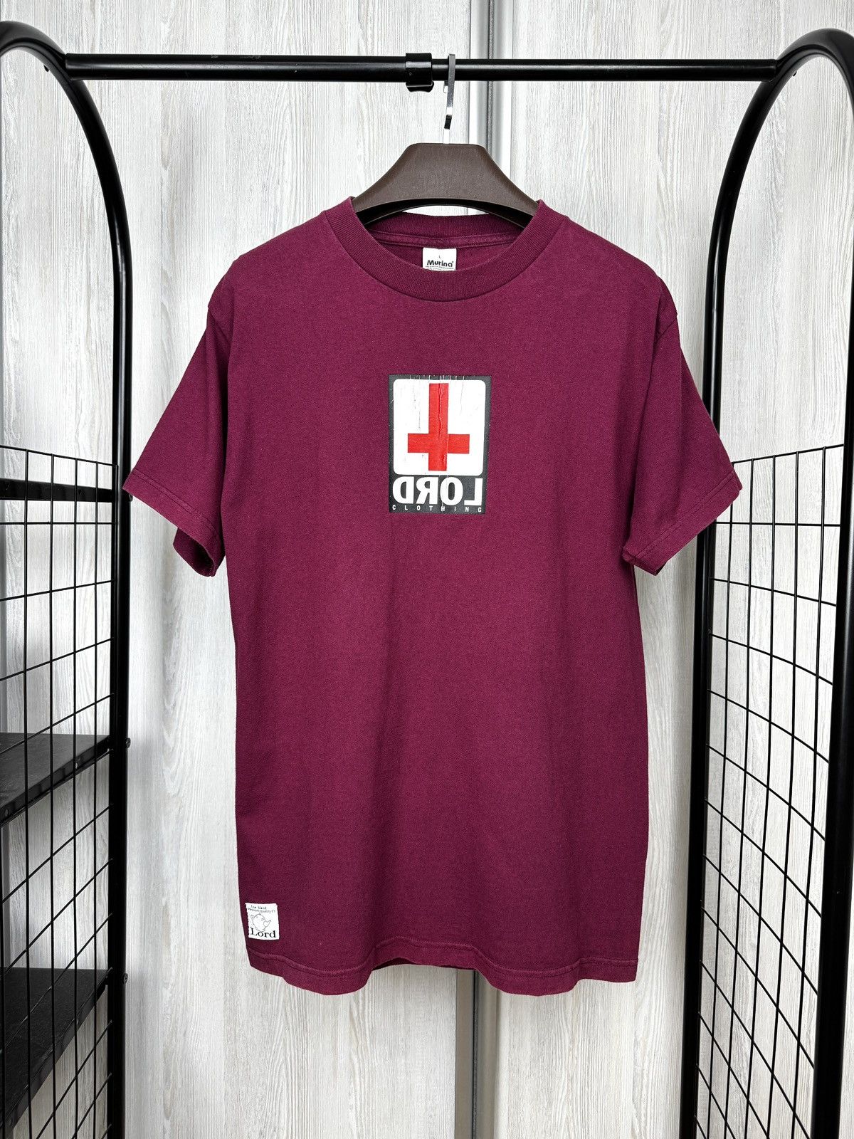Vintage LORD Clothing BMX vintage 90s made in USA🇺🇸 burgundy tee Size US L / EU 52-54 / 3 - 1 Thumbnail
