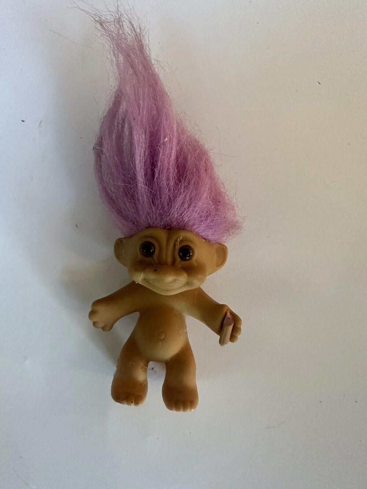 Russell Athletic Vintage Russ Good Luck Treasure Troll Purple Hair 3” Size ONE SIZE - 1 Thumbnail