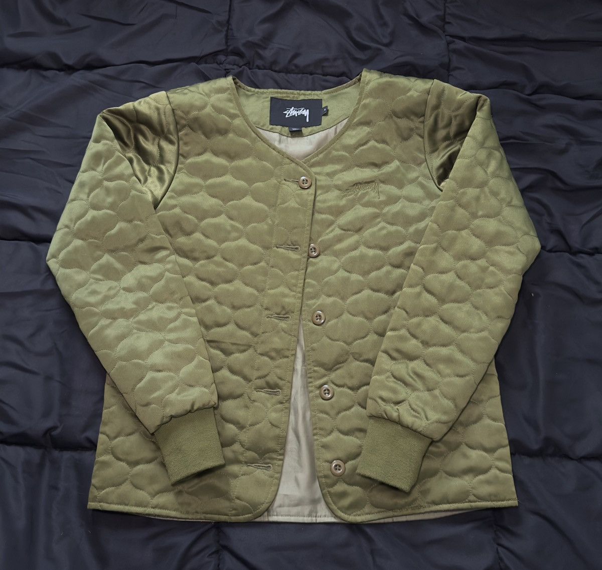 Stussy × Vintage Green Stussy Military Liner Jacket Size US S / EU 44-46 / 1 - 1 Thumbnail