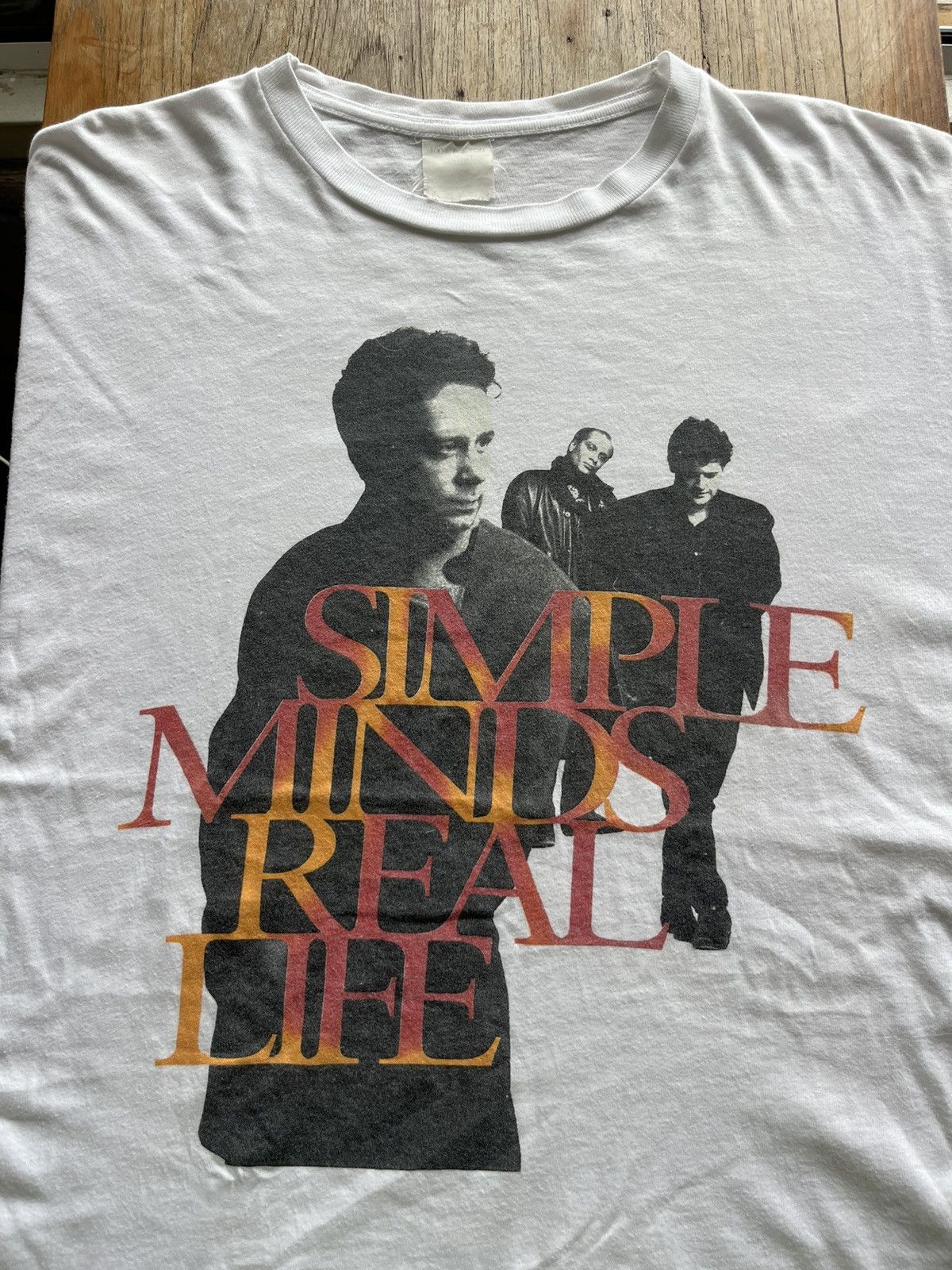 Band Tees × Vintage Vintage SIMPLE MINDS REAL LIFE 90’s T-shirt Size US L / EU 52-54 / 3 - 4 Thumbnail