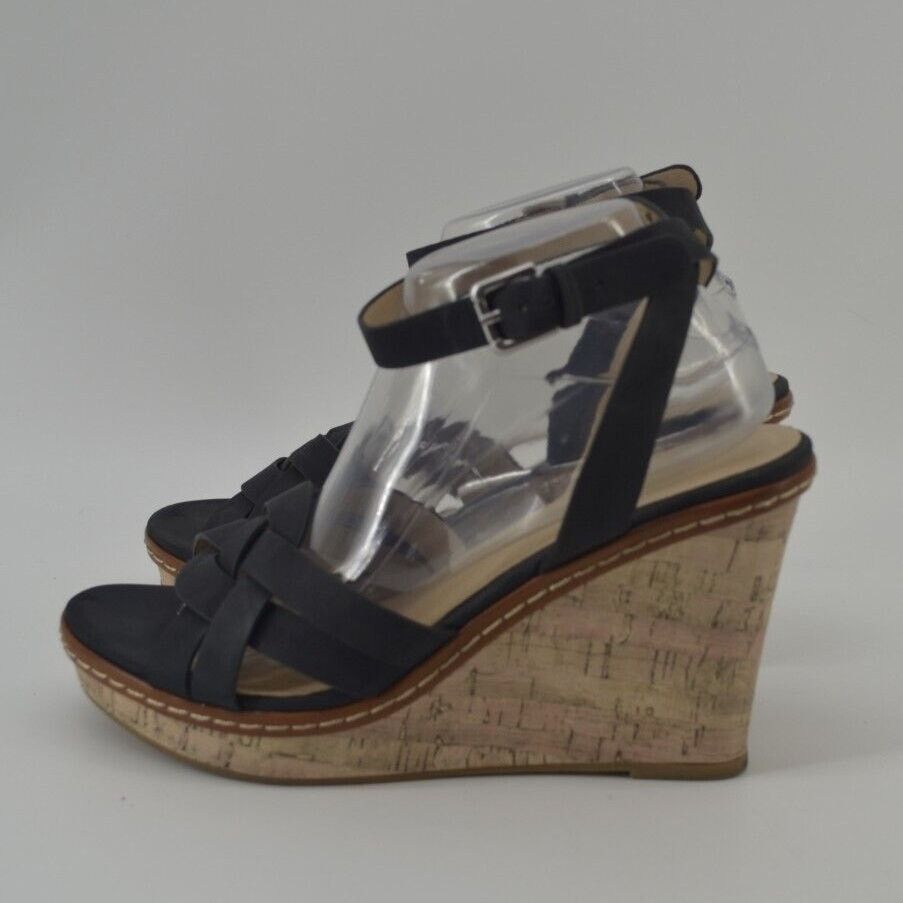 Other CL Laundry Womens Size 10 Black Faux Leather Open Strappy Size US 10 / IT 40 - 14 Thumbnail