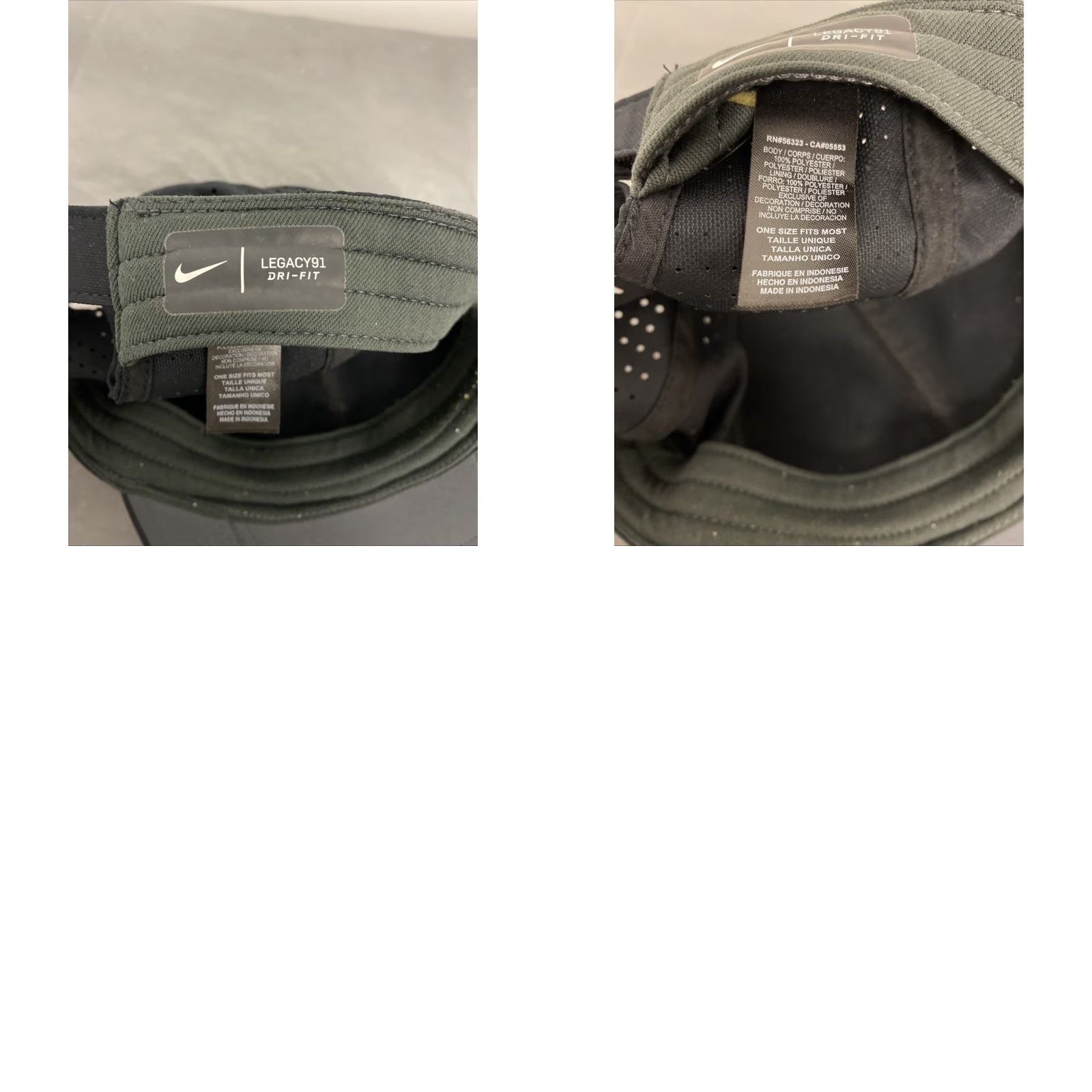 Nike Men's Nike Legacy91 Black Baseball Hat Dad Cap White Swoosh 908 Size ONE SIZE - 8 Thumbnail