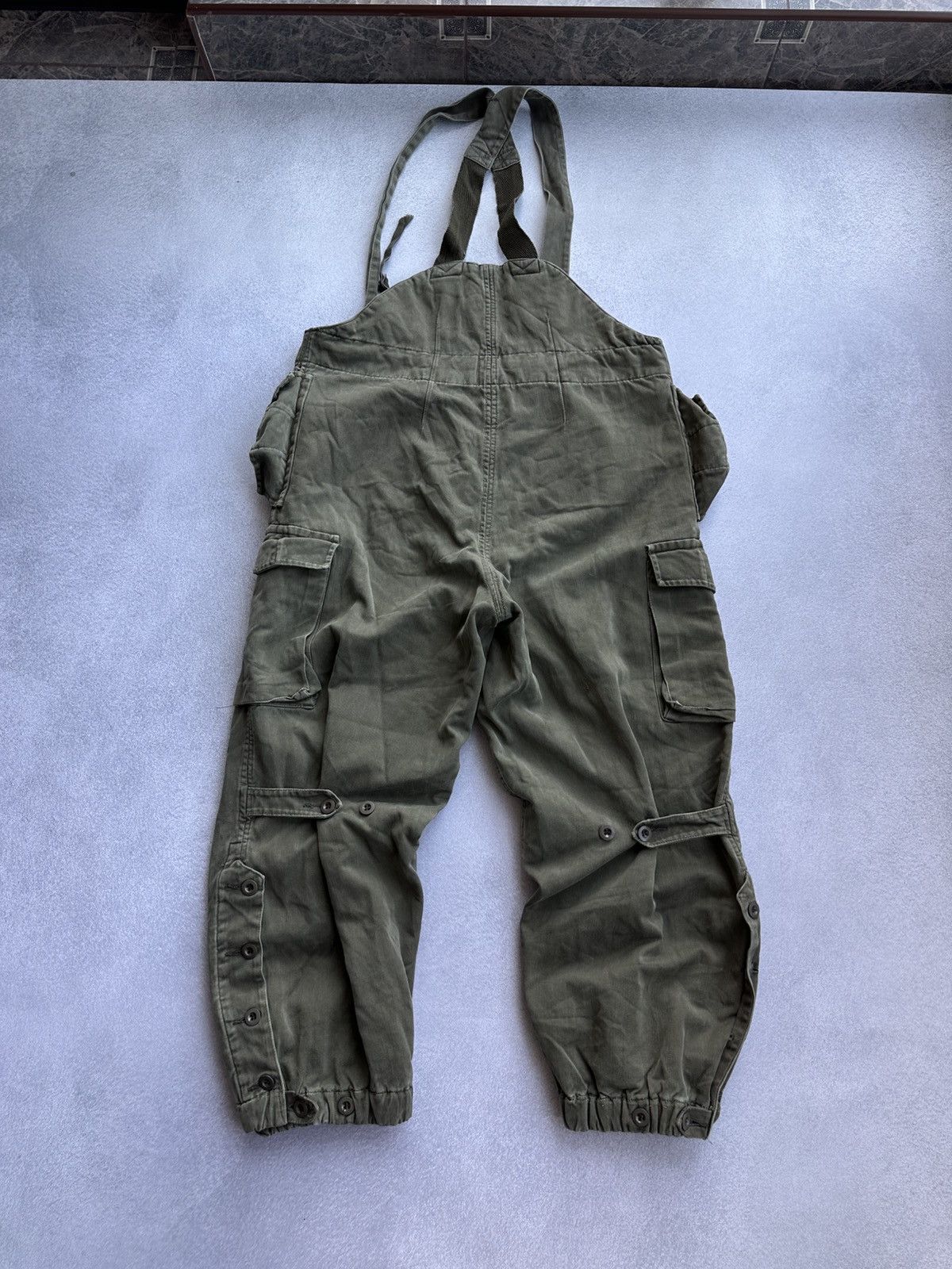 Vintage Vintage Suspender Field Pants 80s Army Overalls Quilted Size US 36 / EU 52 - 1 Thumbnail