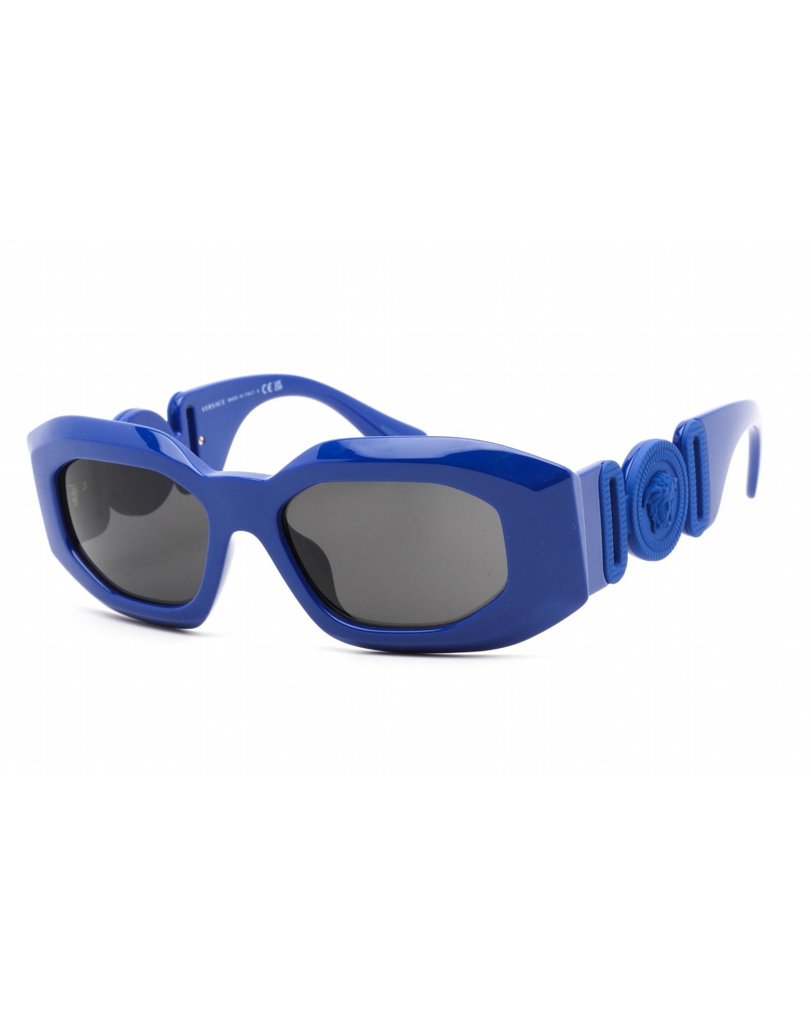 image of Versace Ve4425U Sunglasses Blue / Dark Grey, Women's