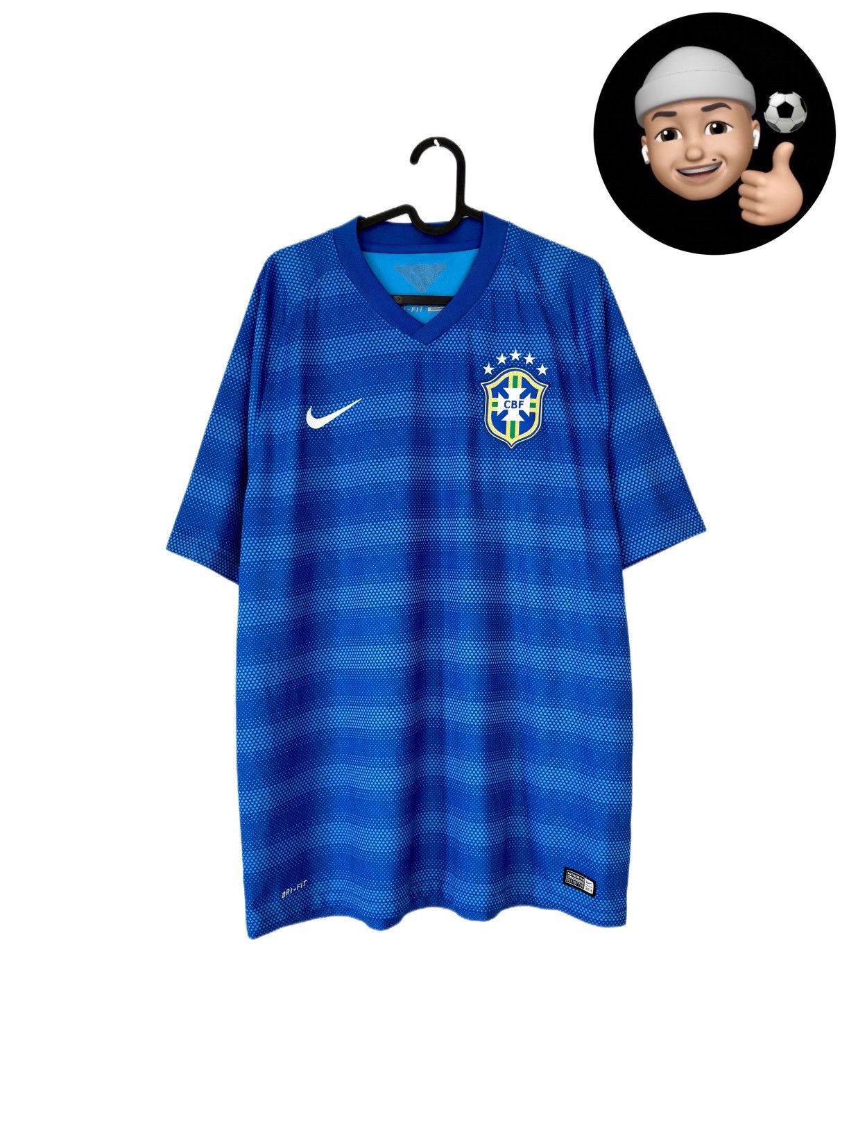 Nike 2014 2016 Brazil Nike Away Kit Soccer Jersey Shirt Top Tee Size US XL / EU 56 / 4 - 1 Thumbnail