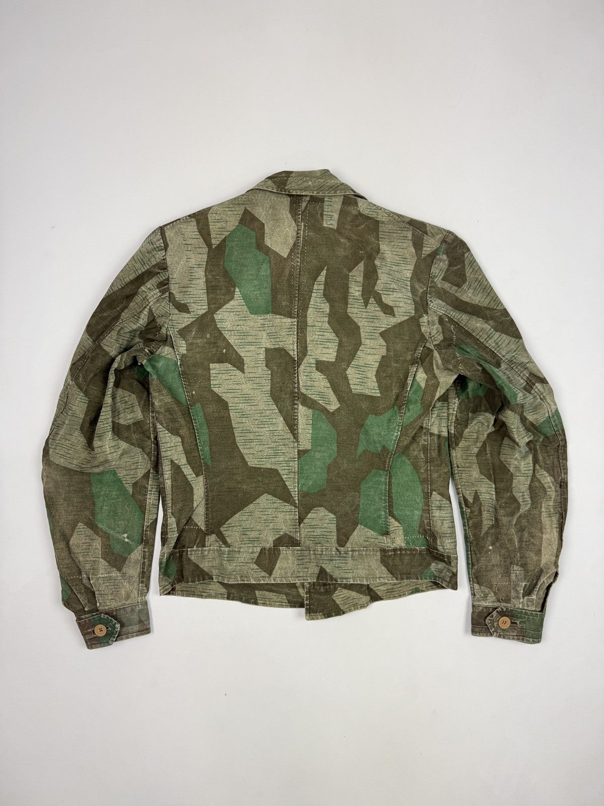 Vintage 40s 50s WW2 German Splinter Camo Heer Cyclist Rider Jacket Size US S / EU 44-46 / 1 - 16 Thumbnail