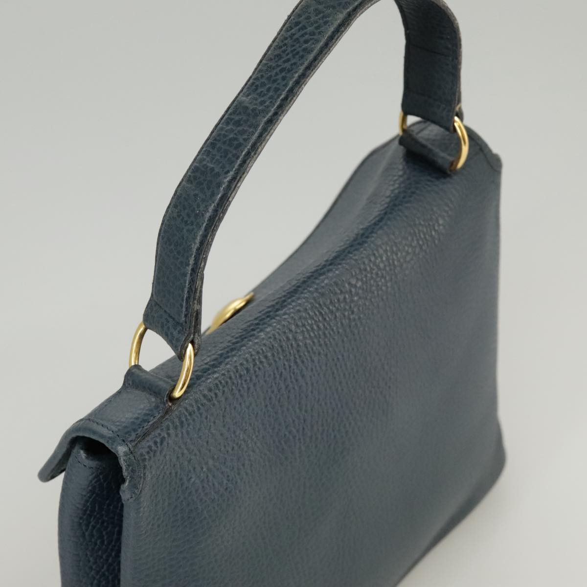 Dior DIOR Hand Bag Leather Navy Gold Size ONE SIZE - 6 Thumbnail