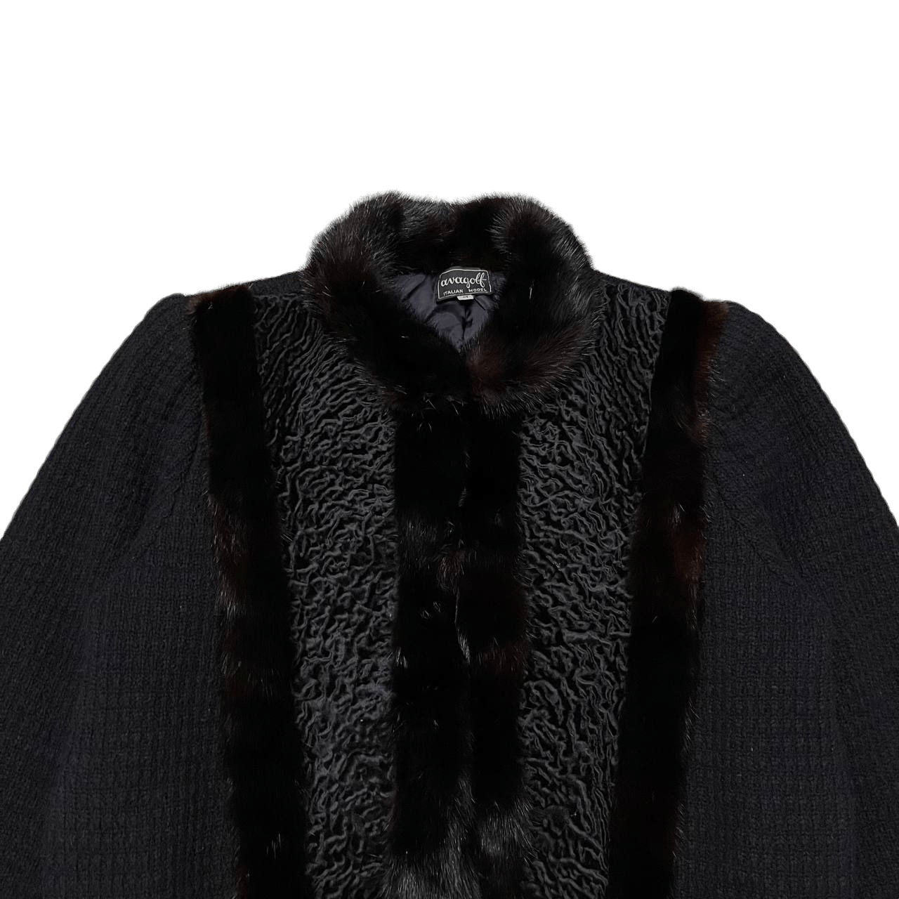 Issey Miyake Vintage Avagolf Wool Fur Baby Lamb Jacket Size US M / EU 48-50 / 2 - 2 Thumbnail