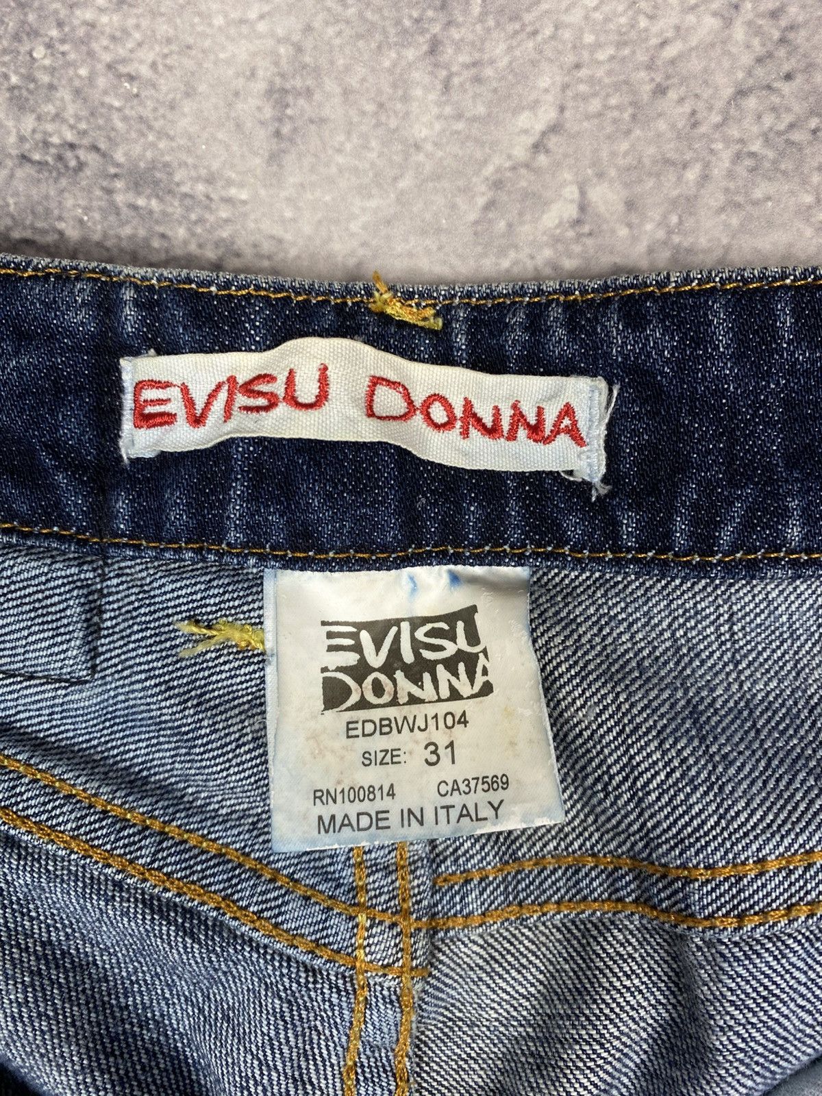 Evisu Evisu Donna Flared Bootcut Jeans Stonewashed y2k japanese Size 31" - 19 Thumbnail