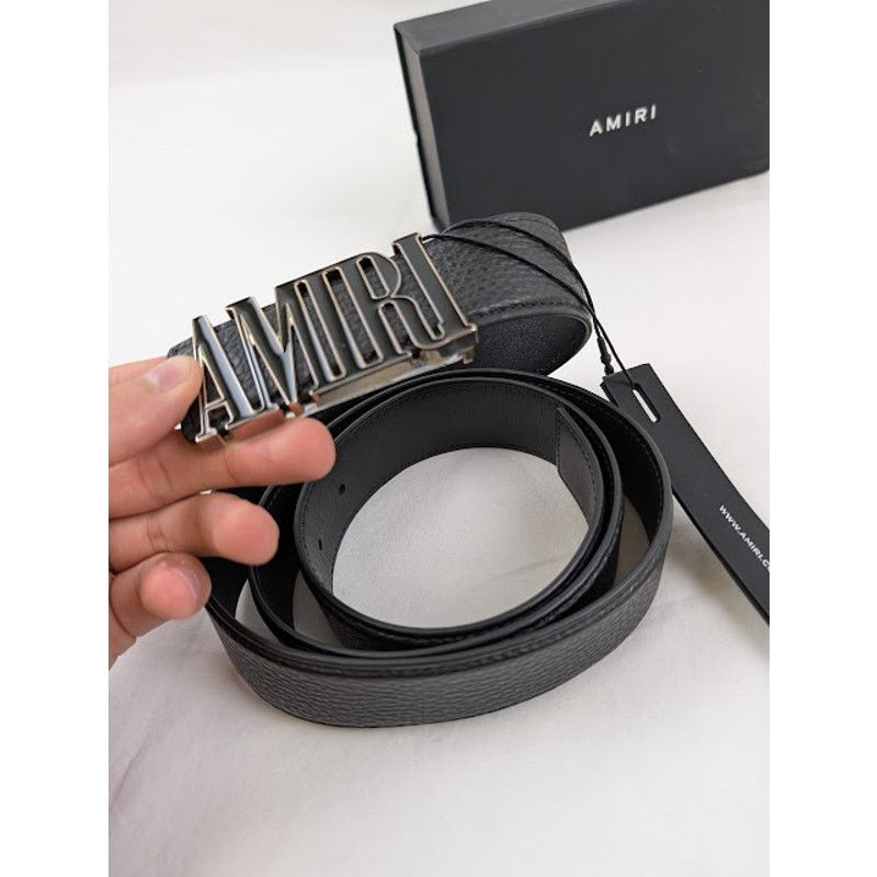 Amiri o1rshd1 Size: 100 /4CM Enamel Amiri Core Belt in Black Size 40 - 6 Thumbnail