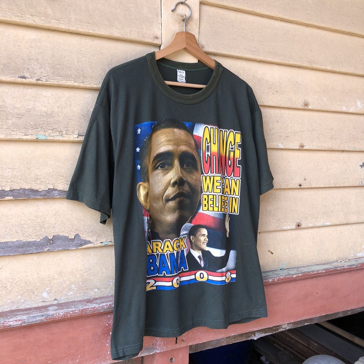 Rap Tees 🔥Rare🔥 Vintage Barack Obama 2008 Raptee Tshirt Size US XL / EU 56 / 4 - 2 Thumbnail