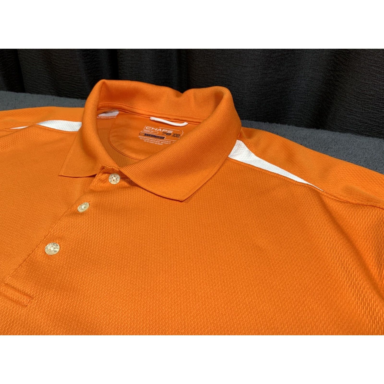Chaps VINTAGE Chaps Golf Polo Shirt 2XL Men Stay Dry Orange White Activewear Size US XXL / EU 58 / 5 - 7 Thumbnail