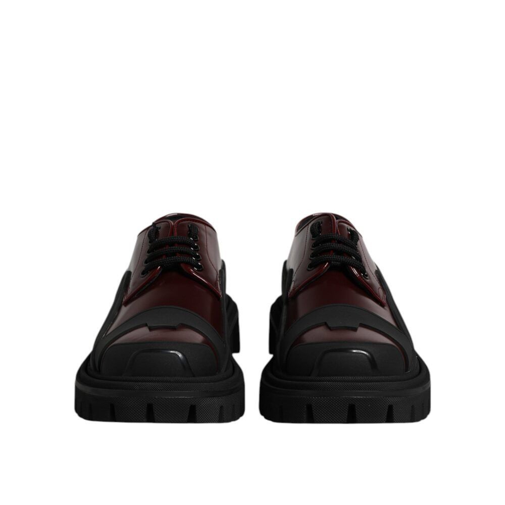 Dolce & Gabbana Dolce & Gabbana Red Leather Lace Up Trekking Dress Shoes Size US 6 / EU 39 - 2 Thumbnail