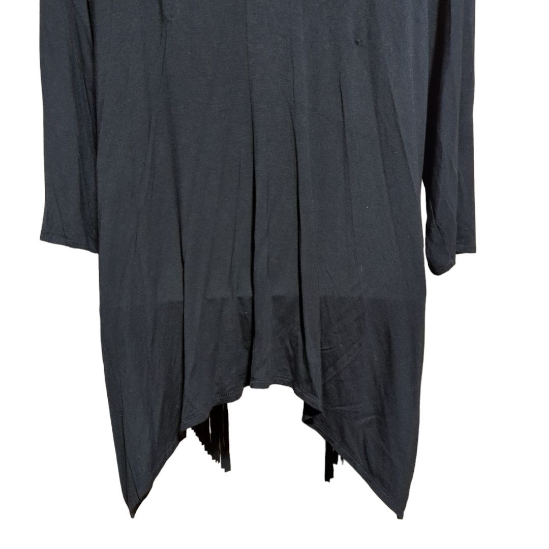 Other FRENCH BLUE Black Stretch Fringe Top 3/4 Sleeve Plus Size 2X Size XXL / US 16-18 / IT 52-54 - 7 Thumbnail