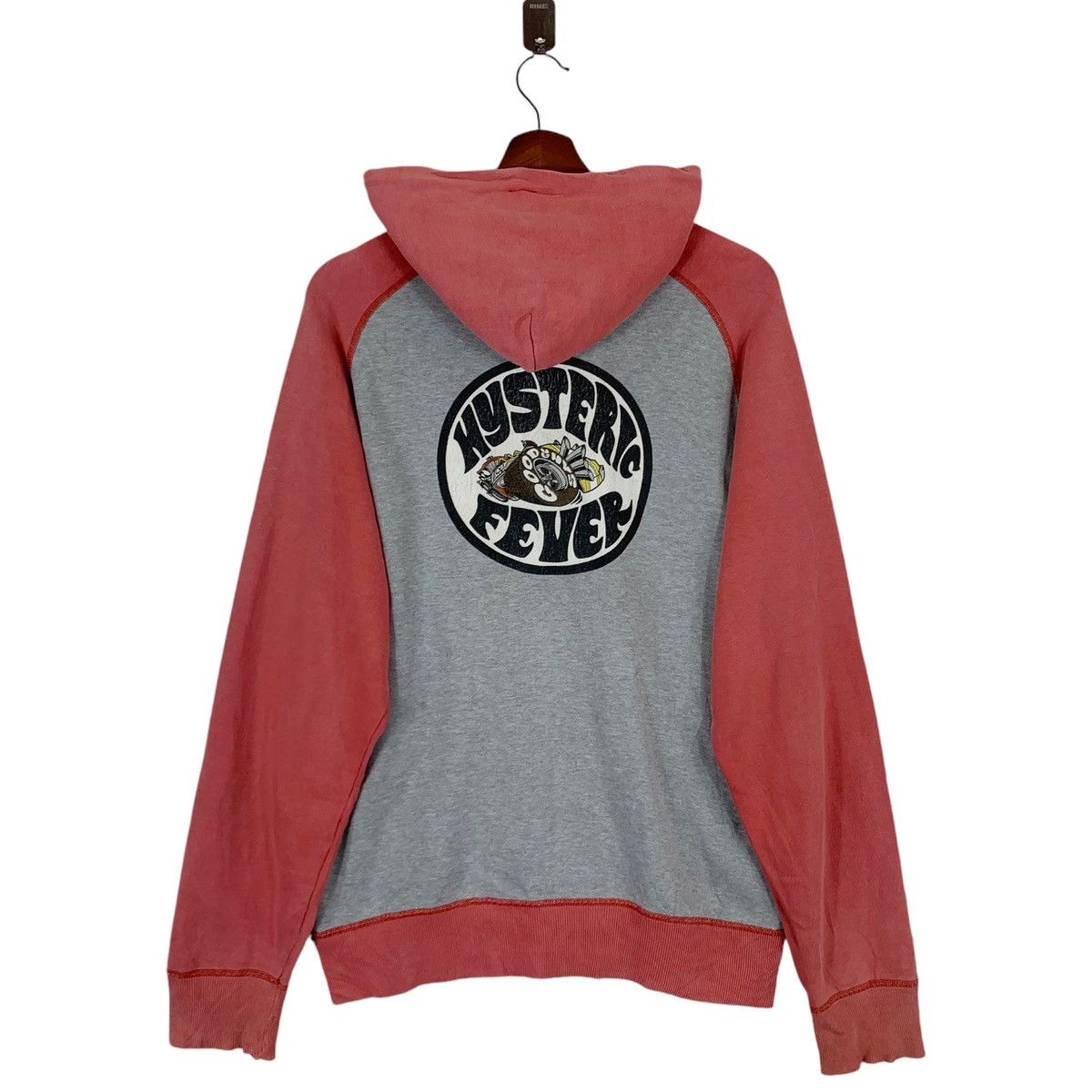 VINTAGE HYSTERIC GLAMOUR PUNK DESIGN HOOD ZIPPER SWEATER