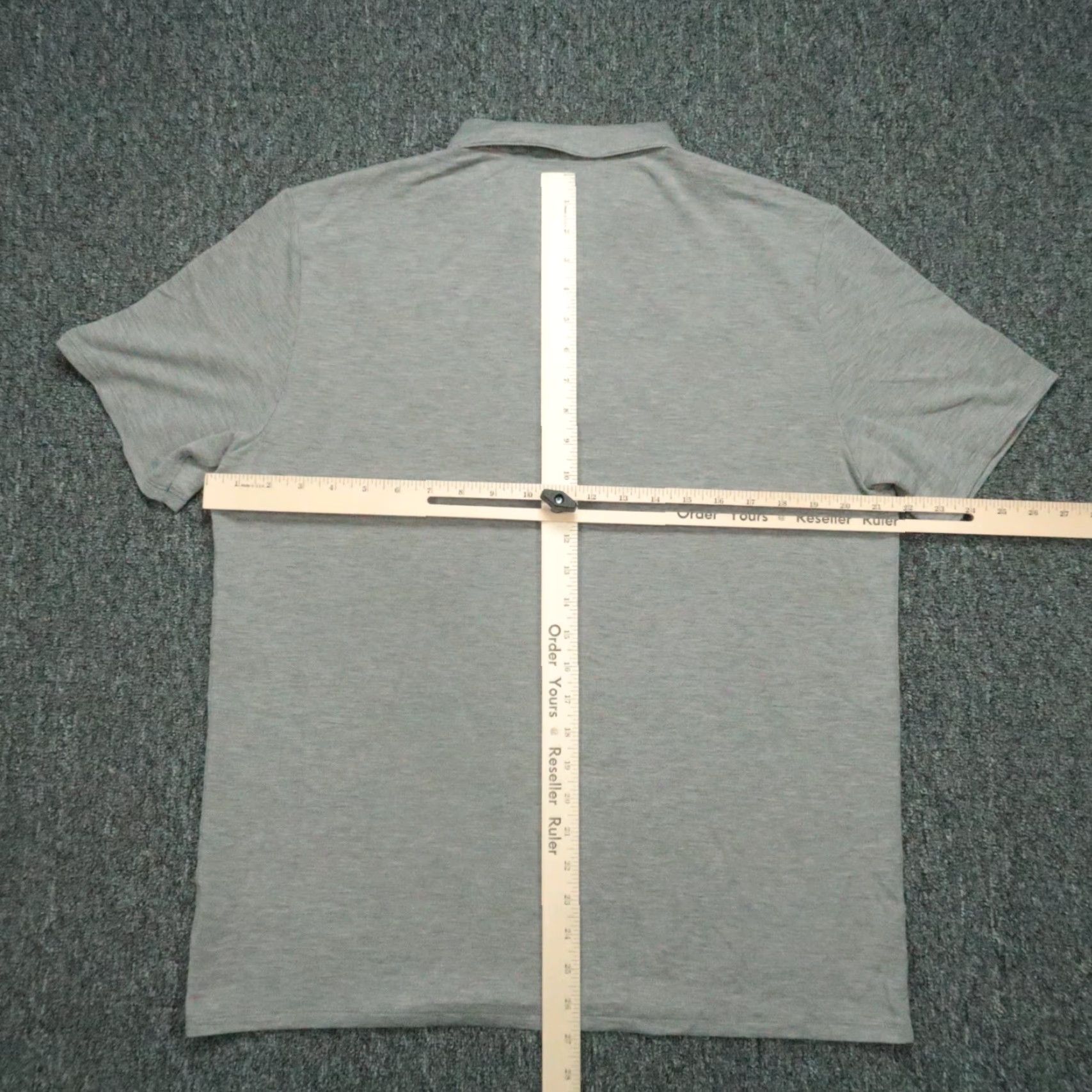 Vuori Vuori Shirt Mens Large Gray Knit Polo Short Sleeve Lightweight Button Collar Casual Activewear Golf Tennis Size US L / EU 52-54 / 3 - 3 Thumbnail