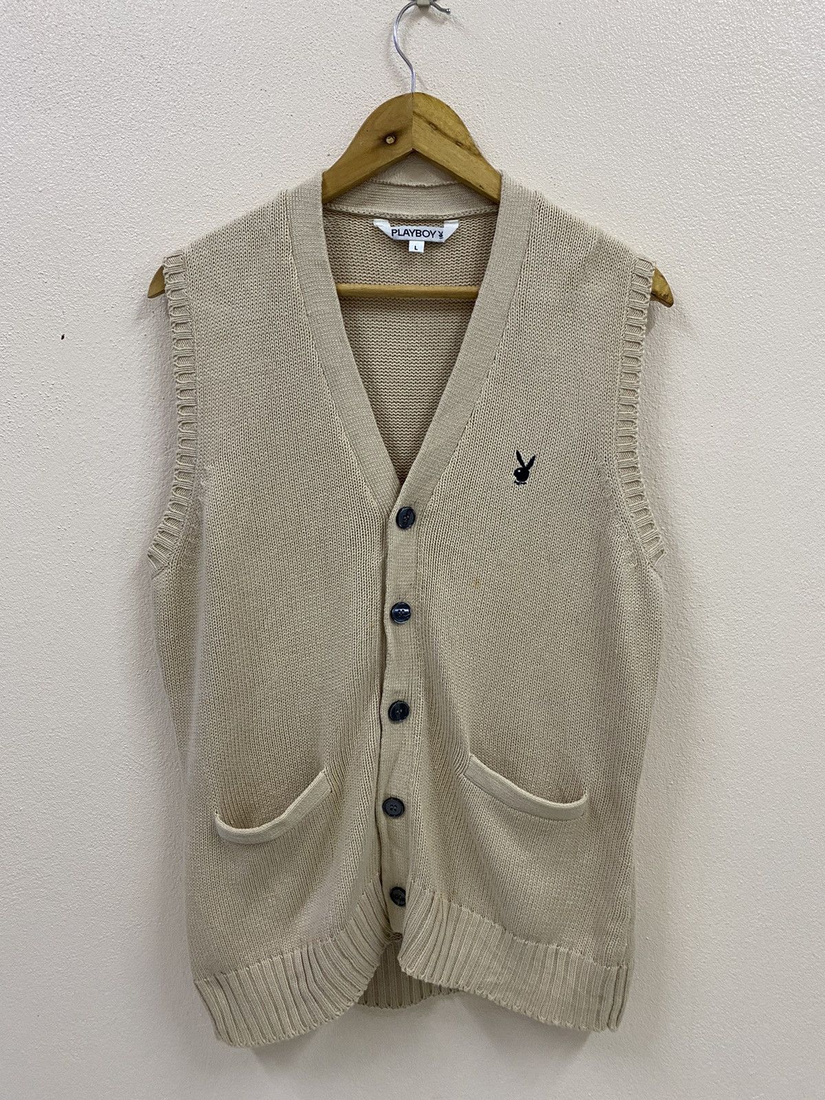 Playboy × Vintage Vtg Playboy Knit Vest Size US L / EU 52-54 / 3 - 1 Thumbnail
