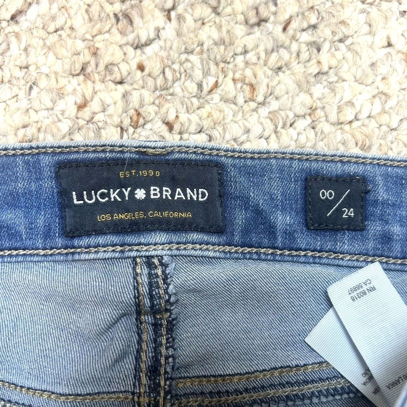 Lucky Brand Lucky Brand Ava Super Skinny Jeans Womens 00 24 Mid Rise Denim Stretch Jeans Blue Button Zipper Logo Size 25" / US 0 / IT 36 - 4 Thumbnail