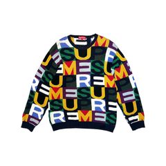 Supreme big letters sweater hotsell multicolor 3.0