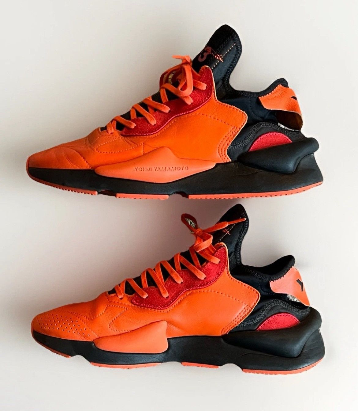 Adidas × Yohji Yamamoto Y-3 x ADIDAS⚡️"Kaiwa" Men size 12 Icon Orange leather sneaker Size US 12 / EU 45 - 3 Thumbnail