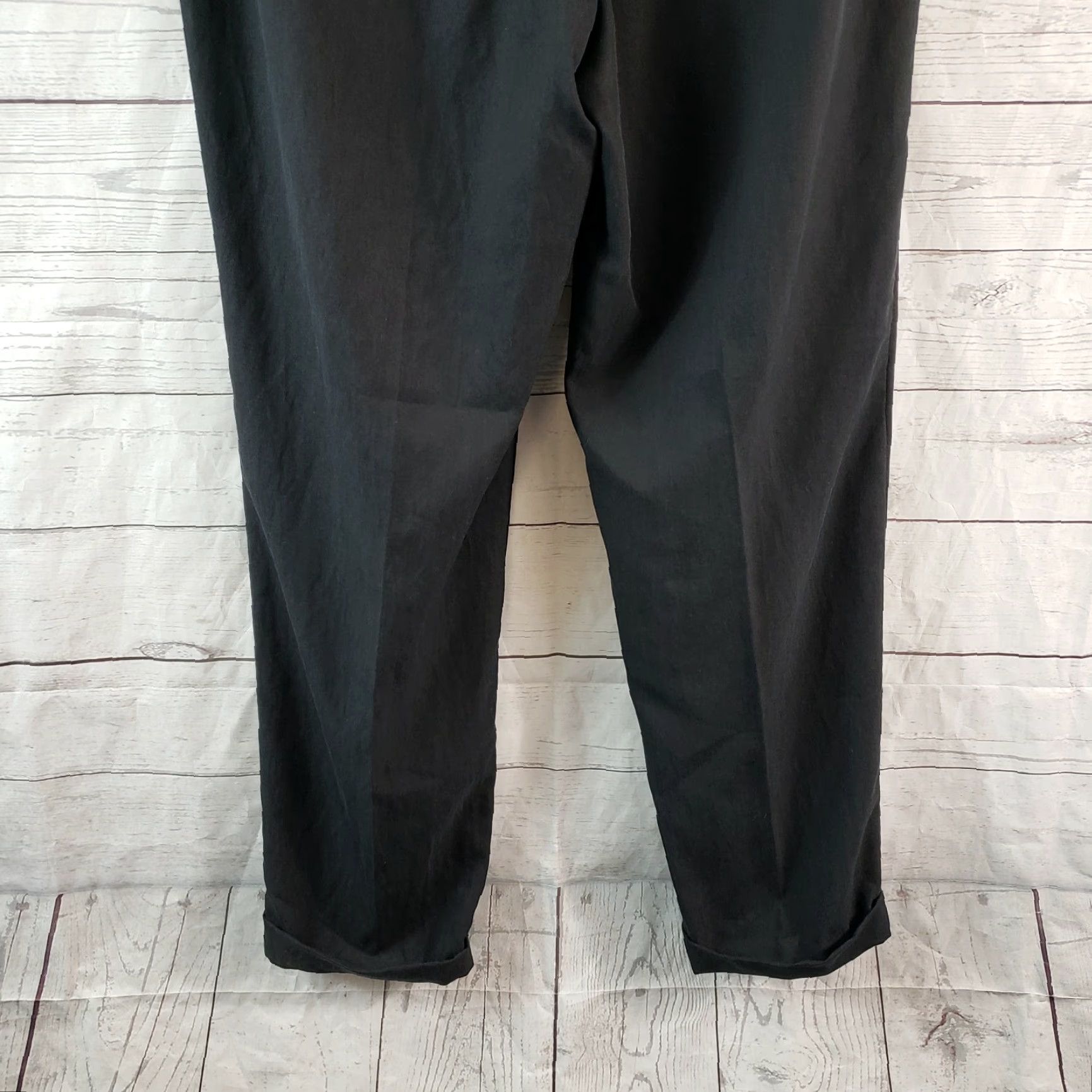 Vintage Chico's Womens Pull On Pants Sz 8 Black Tencel Blend Cuffed Mid Rise Pants Size 30" / US 8 / IT 44 - 5 Thumbnail