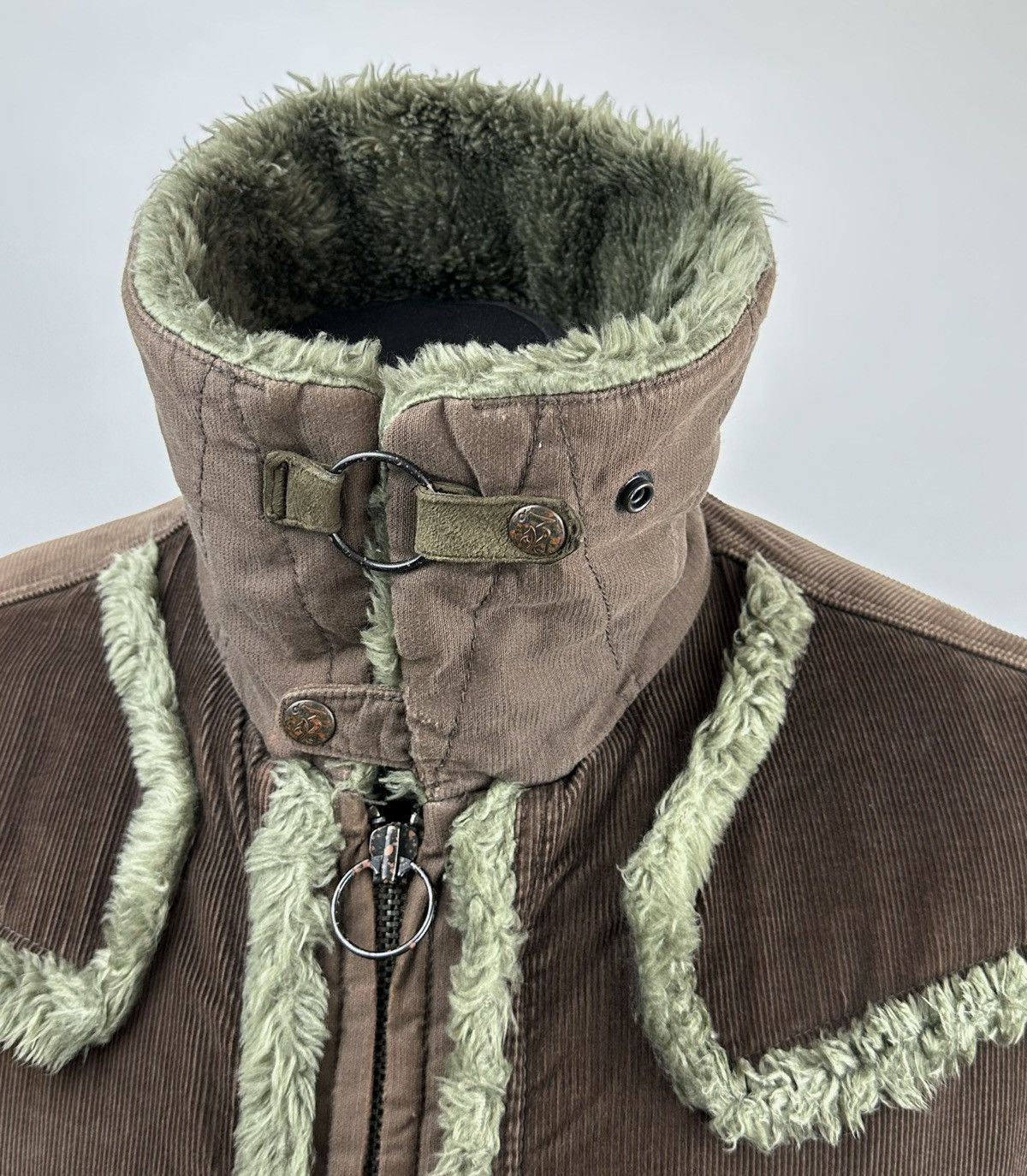 Diesel Vintage DIESEL Corduroy Sherpa Trucker Jacket XL Y2K Size US XL / EU 56 / 4 - 3 Thumbnail