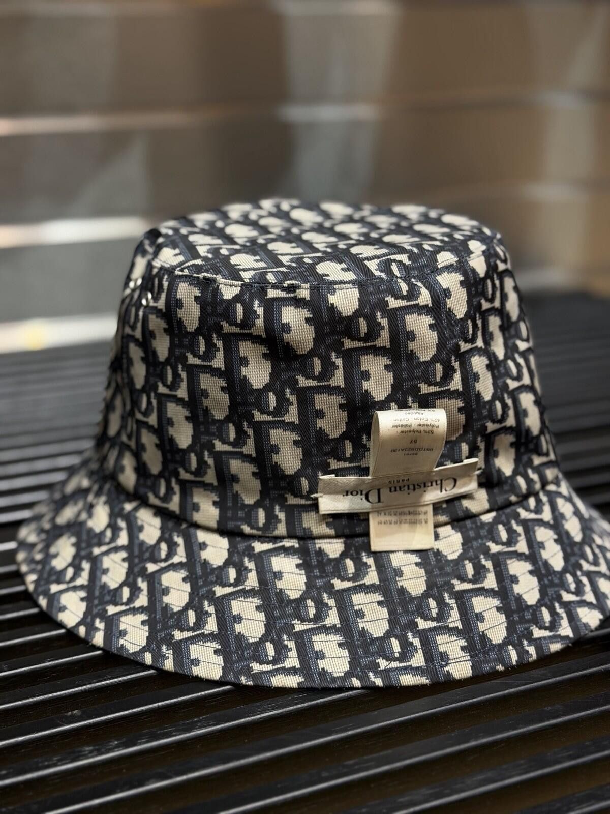 Dior Authentic Dior Reversible Teddy-D Brim Bucket Hat $1000 Size ONE SIZE - 5 Thumbnail