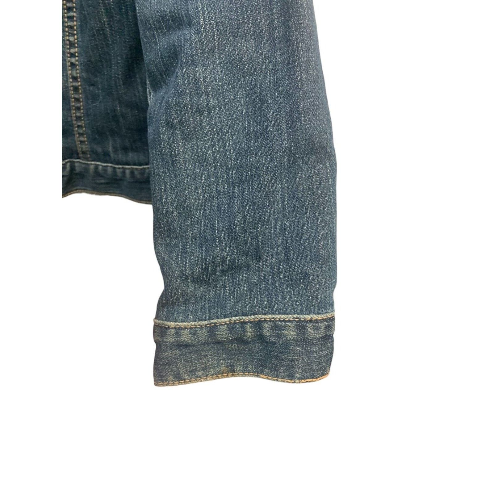 Gap GAP Stretch Denim Jean Jacket Thick Wool S Vintage Holiday Size S / US 4 / IT 40 - 5 Thumbnail