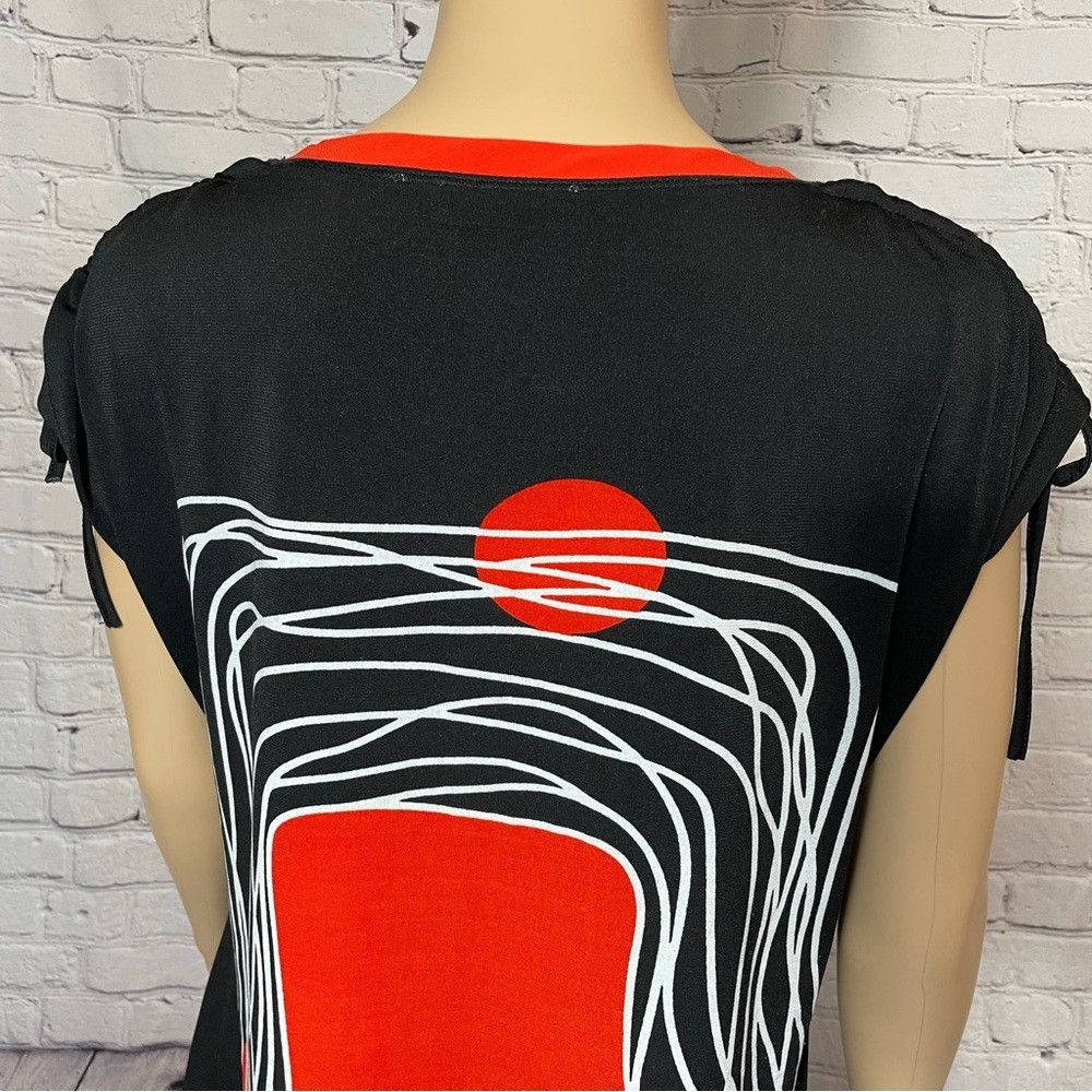 Other Patrizia Luca Black Red Short Sleeve Top Size S Size S / US 4 / IT 40 - 8 Thumbnail