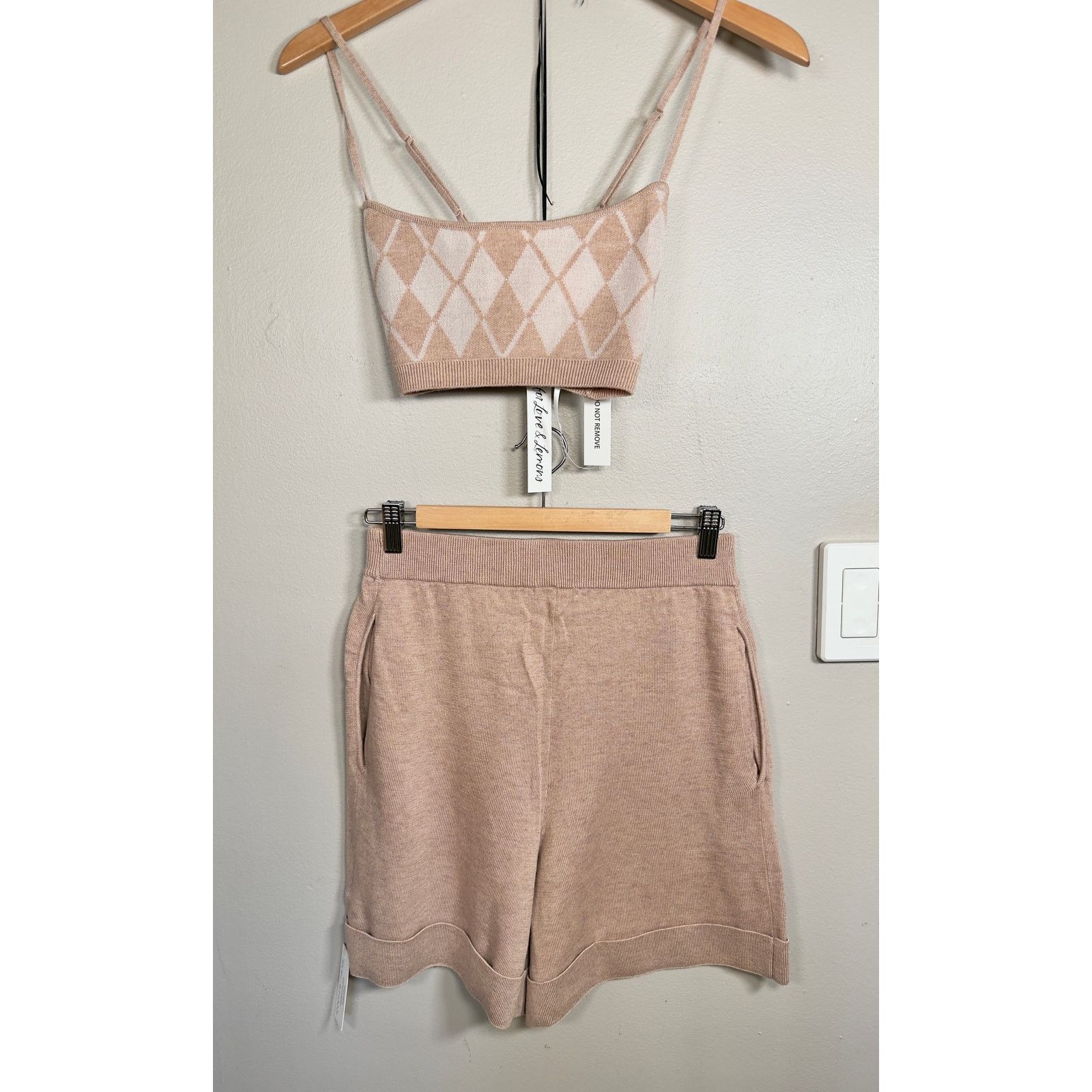 For Love & Lemons NWT For Love & Lemons Cassidy Knit Shorts & bralette size S Size 27" / US 4 / IT 40 - 7 Thumbnail