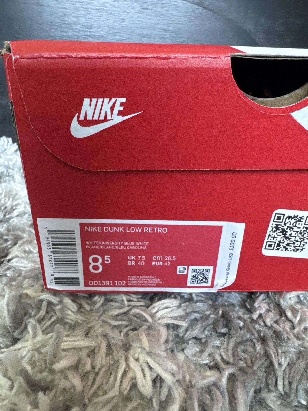 Nike Nike Dunk Low UNC Size US 8.5 / EU 41-42 - 7 Thumbnail
