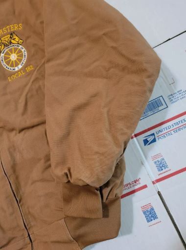 Canvas Teamsters Local 162 Portland Mens Canvas Bomber Jacket Large Size US L / EU 52-54 / 3 - 2 Thumbnail