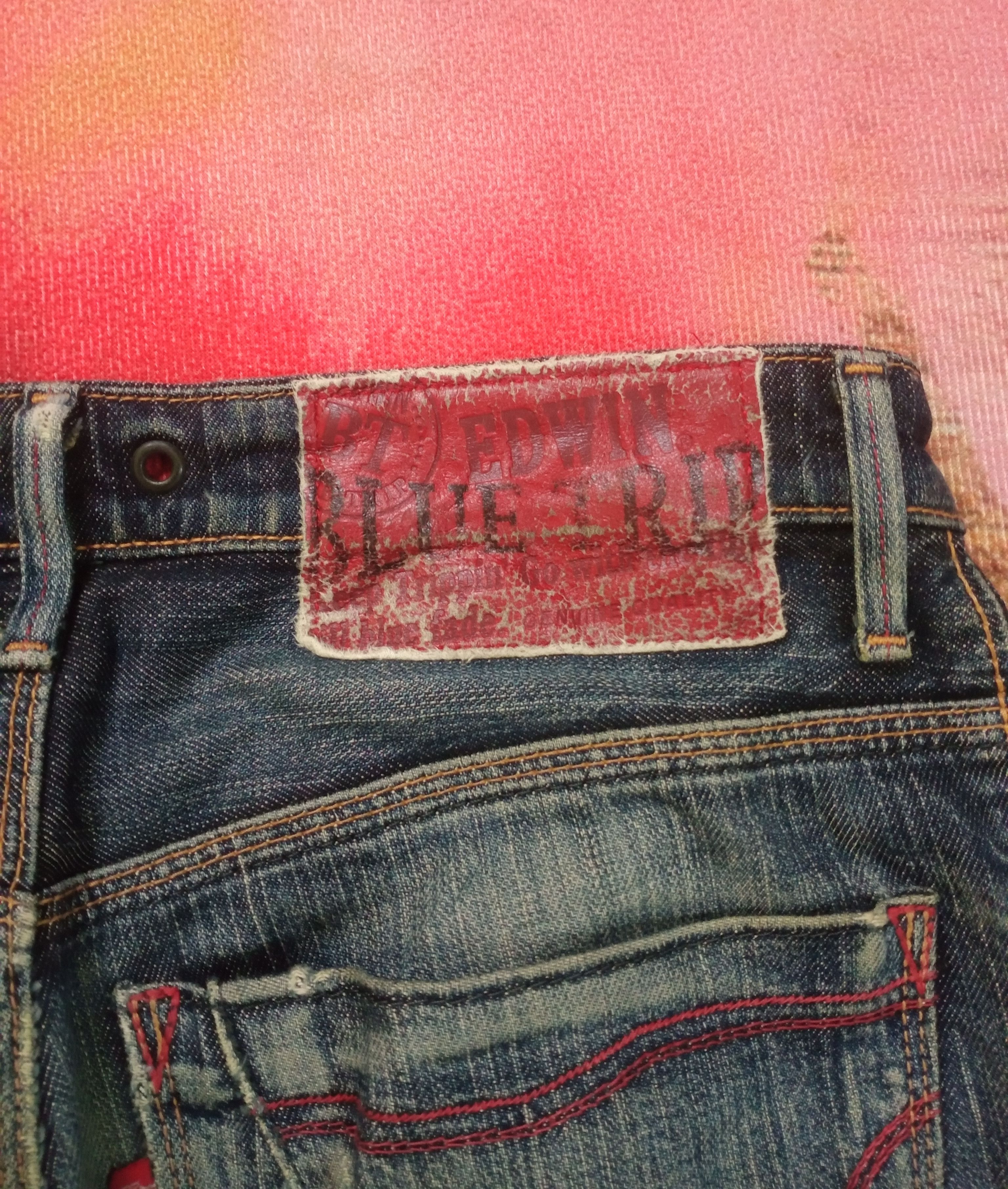 Edwin Rare Vintage Edwin Blue Trip Distressed Jeans Denim Size US 30 / EU 46 - 14 Thumbnail