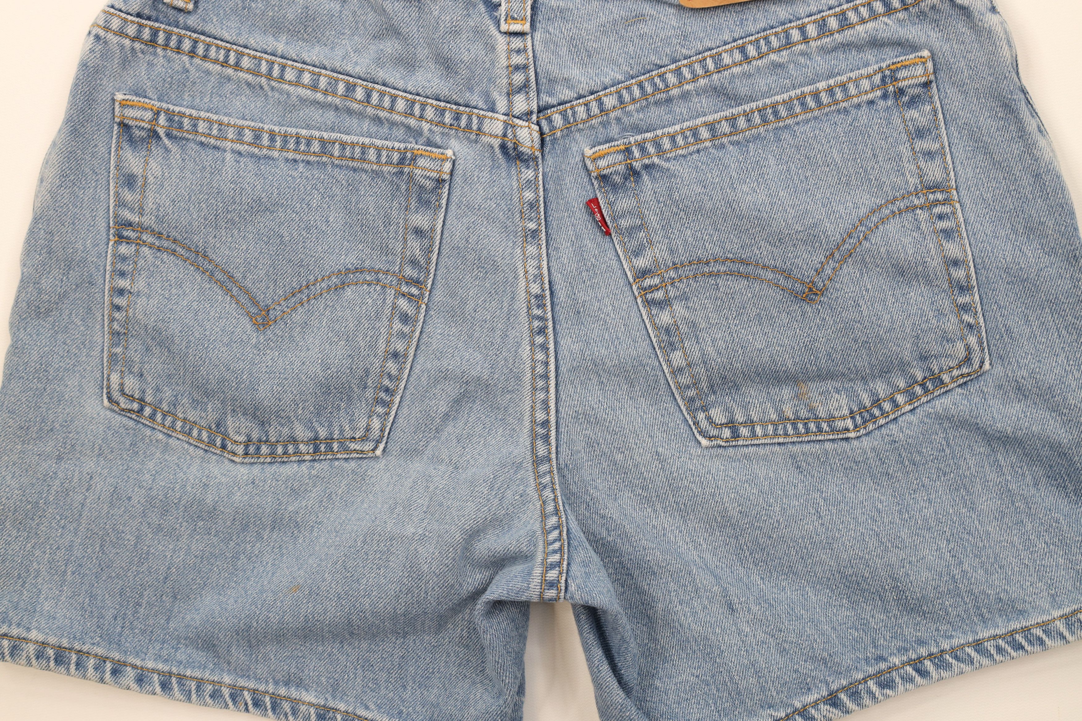 Levi's Vintage Y2K 2002 Levis Denim Jean Shorts Jorts Blue Cotton Size 30" / US 8 / IT 44 - 11 Thumbnail