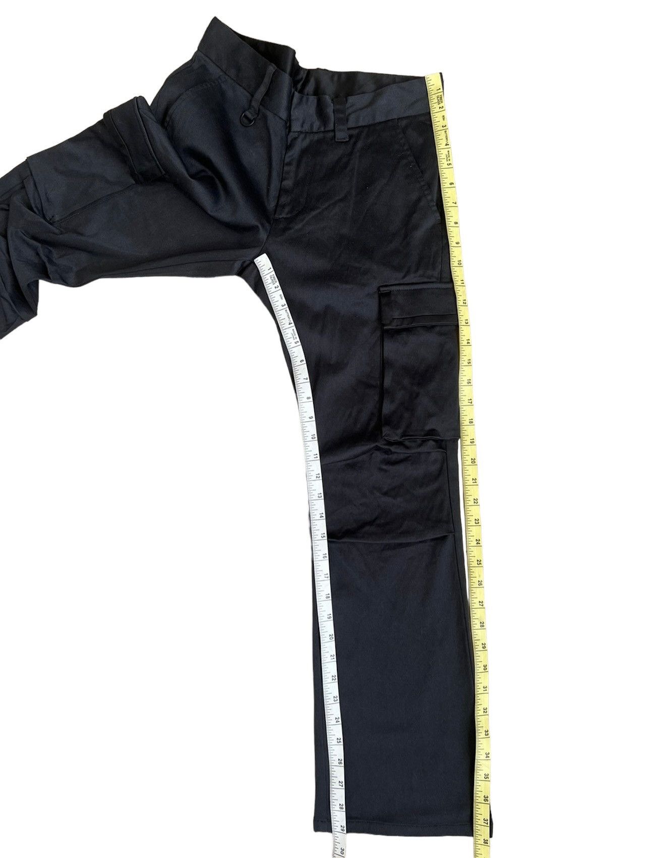 Vanquish Vanquish Gold Japan StretchBlack Crop Cargo Flare Trouser Size US 29 - 5 Thumbnail