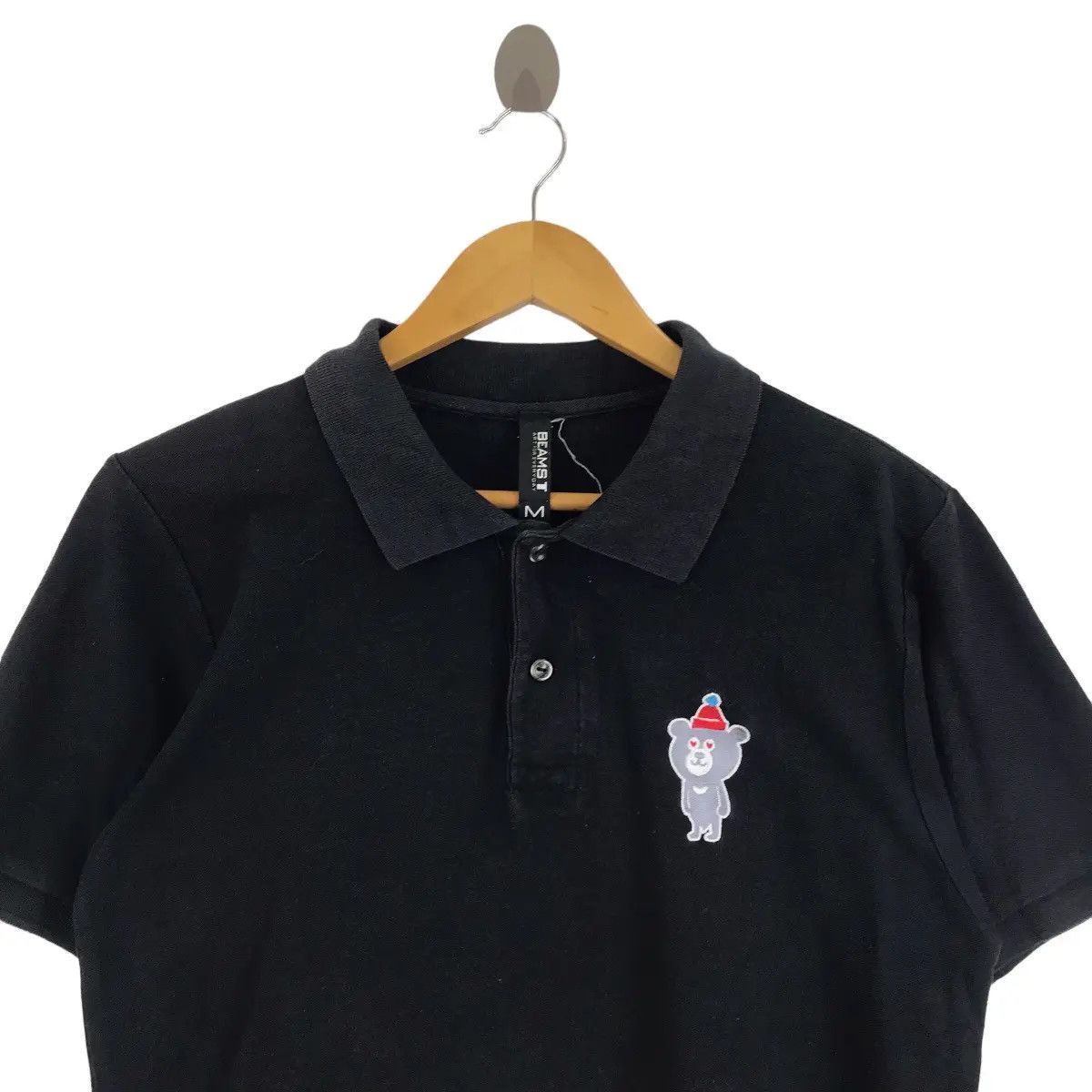 Beams Plus Vtg BEAMS PLUS Art For Everyone Bear Polo Tee Shirt Size US M / EU 48-50 / 2 - 3 Thumbnail