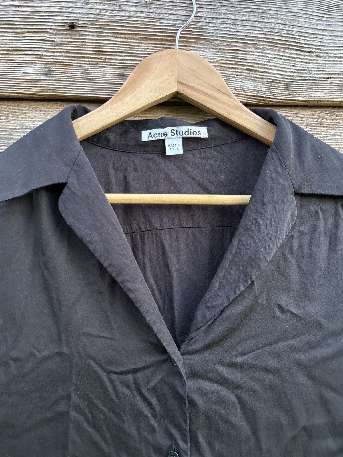 Acne Studios Acne Studios Albion Sh Sl Pus15 Short Sleeve Button Up Shirt Size XS / US 0-2 / IT 36-38 - 2 Thumbnail