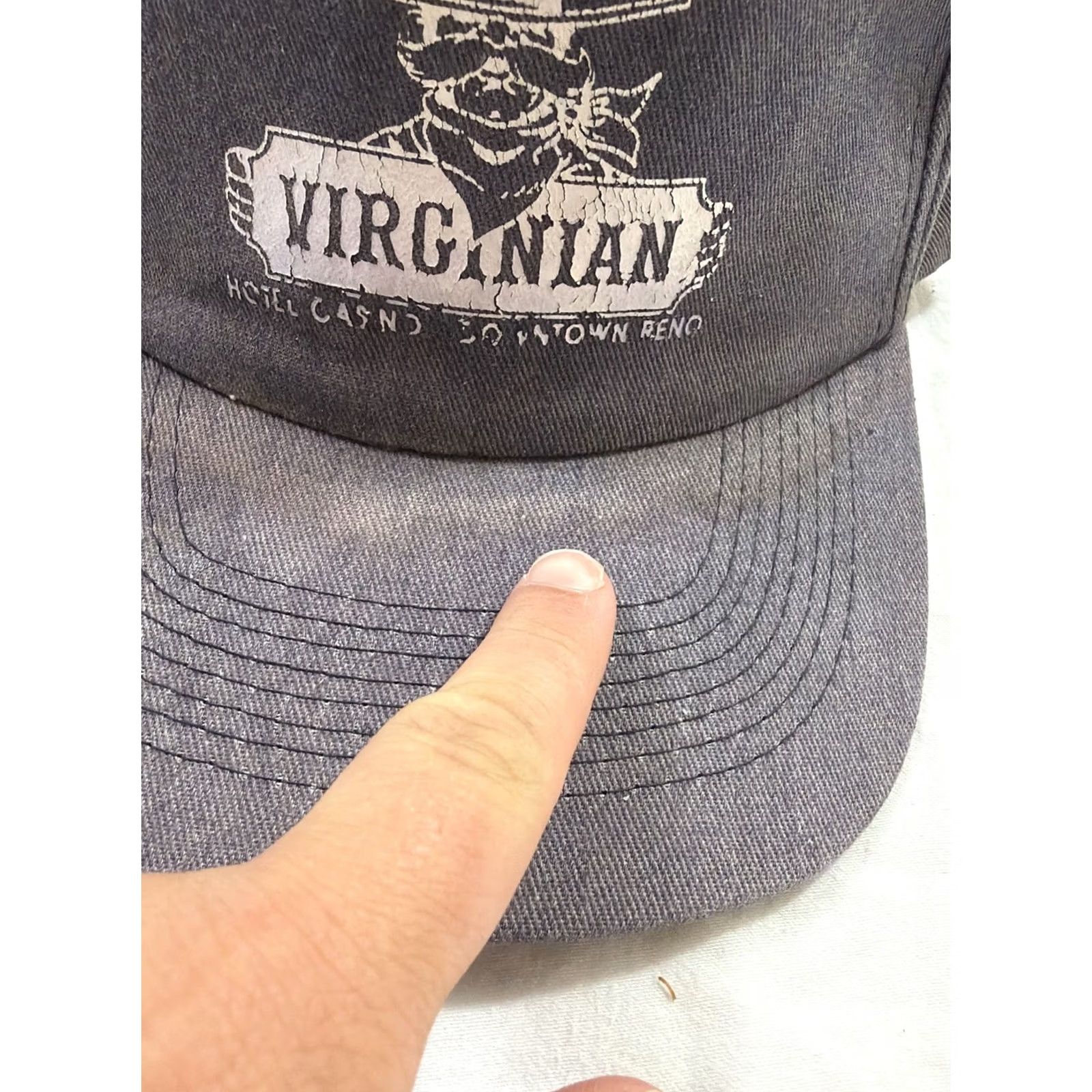 Vintage VINTAGE Kc Virginian Hotel Casino Downtown Reno SnapBack Hat Blue Men One Size Adjustable Size ONE SIZE - 6 Thumbnail