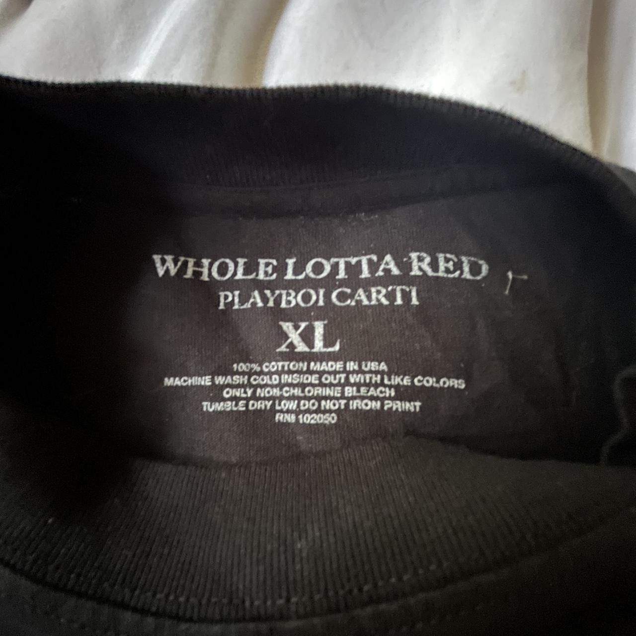 Playboi Carti Whole Lotta Red 2021 Tour Upside Down Cross Long Sleeve Size US XL / EU 56 / 4 - 3 Thumbnail